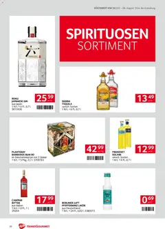 Transgourmet Zustellaktion ab 03.08.2026 gültig | Seite: 20 | Produkte: Gin, Nauriit