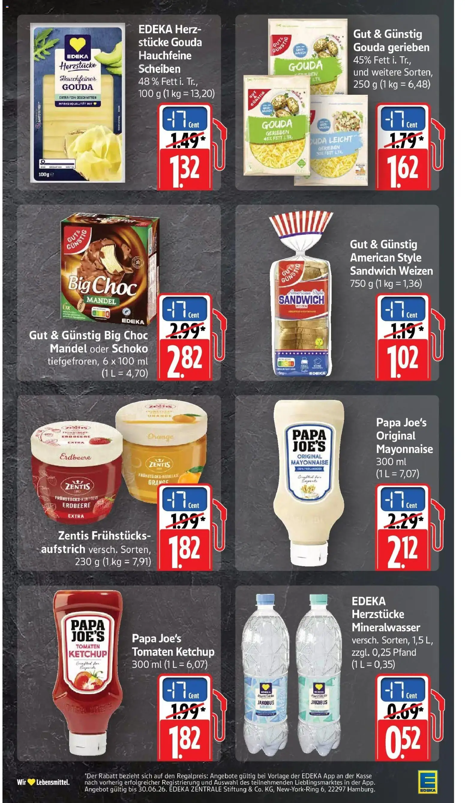 Edeka prospekt Pirmasens – gültig ab 29.06.2026 | Seite: 24 | Produkte: Gouda, Tomaten, Mineralwasser, Mayonnaise