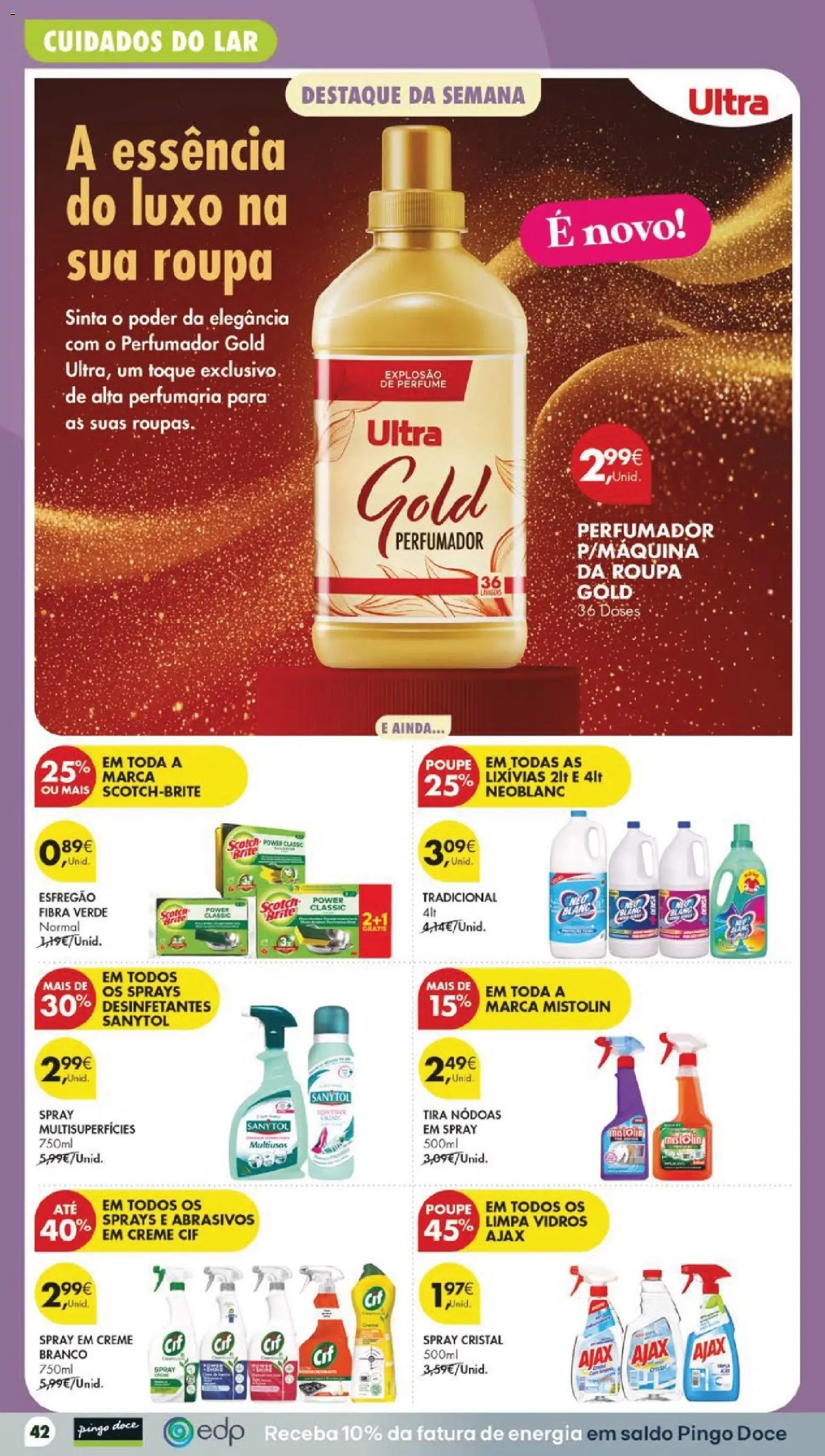 Pingo Doce folheto │ válido de 21/07/2026 | Página: 52 | Produtos: Esfregão, Perfume, Pó, Limpa vidros