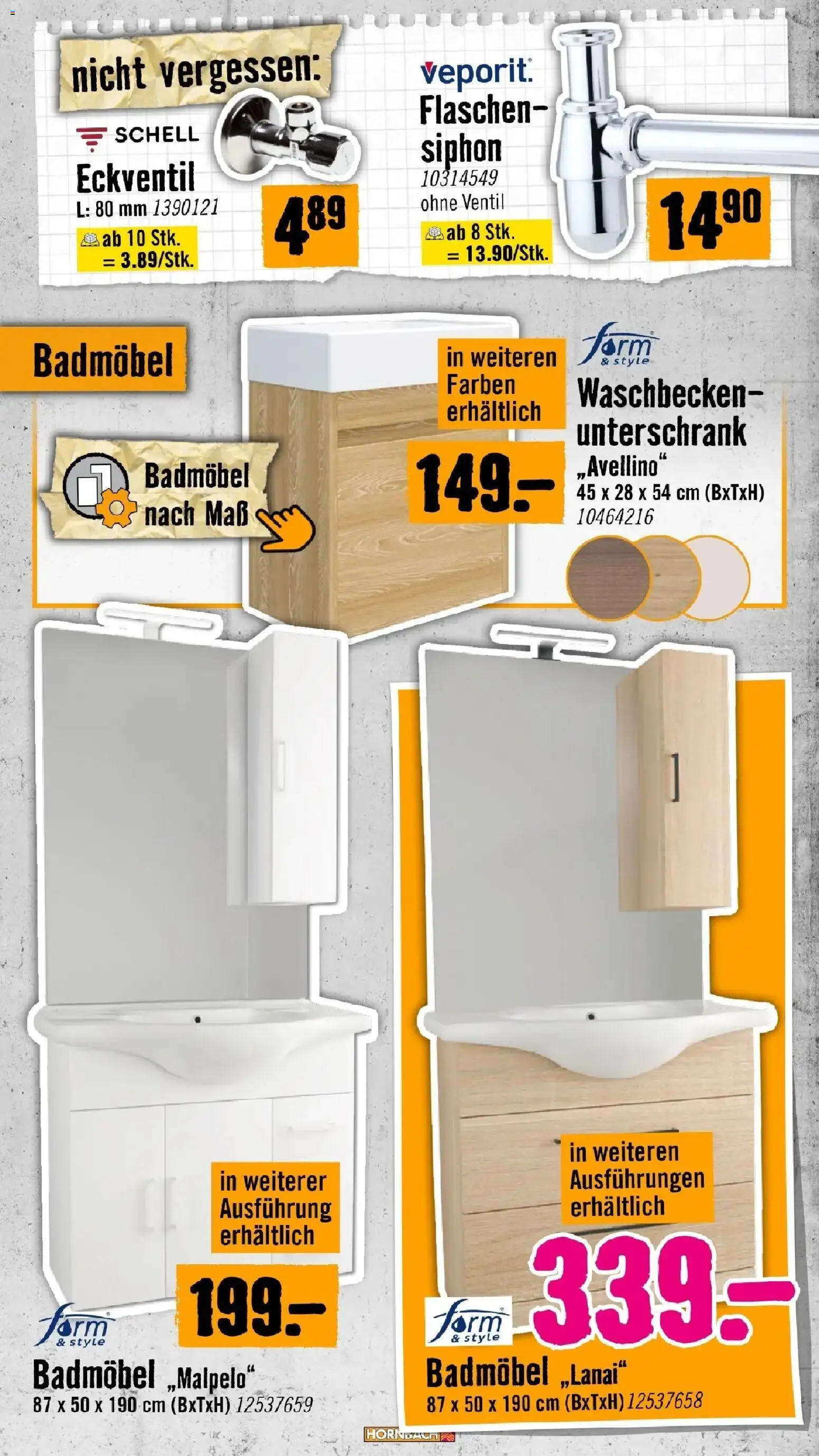 Hornbach - Hornbach: Es gibt immer was zu tun. von 16.09.2026 - Aktuelle Angebote | Seite: 31 | Produkte: Waschbecken