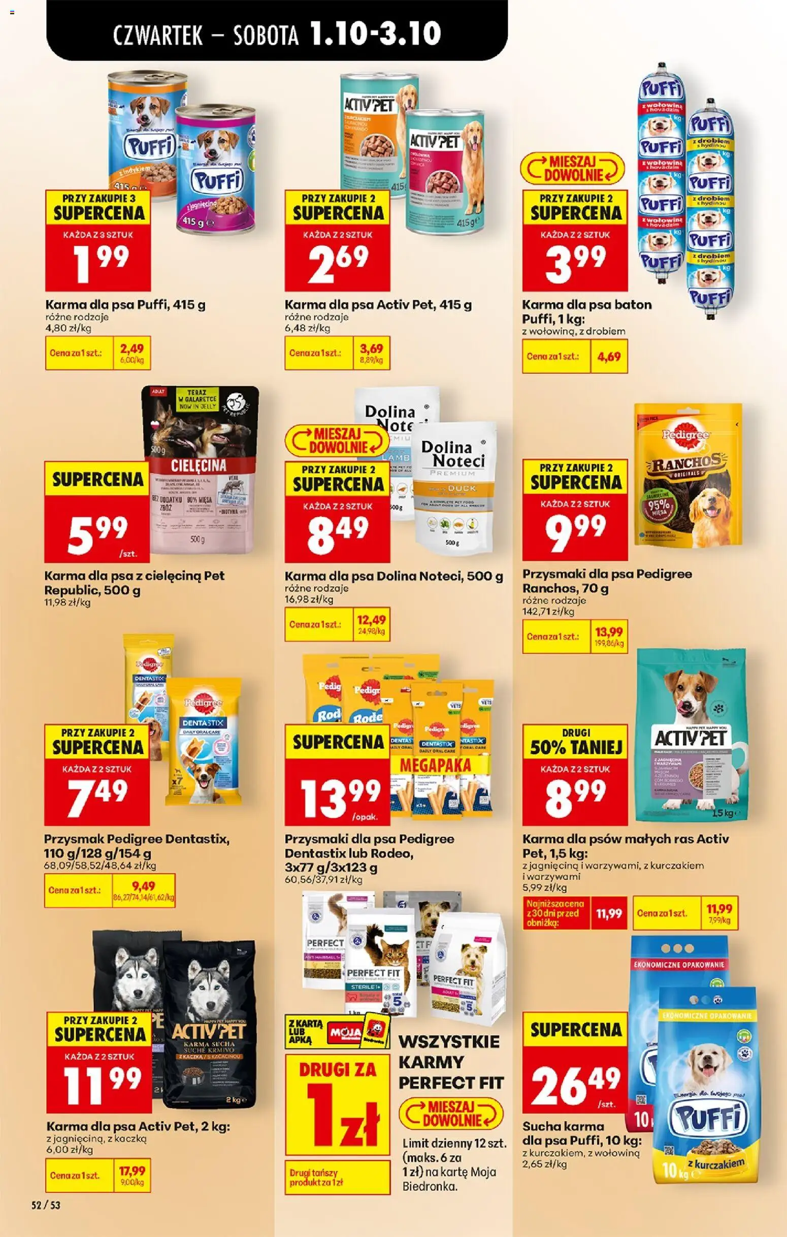 Biedronka Polsko leták - Codziennie niskie ceny od 01.10.2026 | Strana: 74 | Produkty: Pedigree