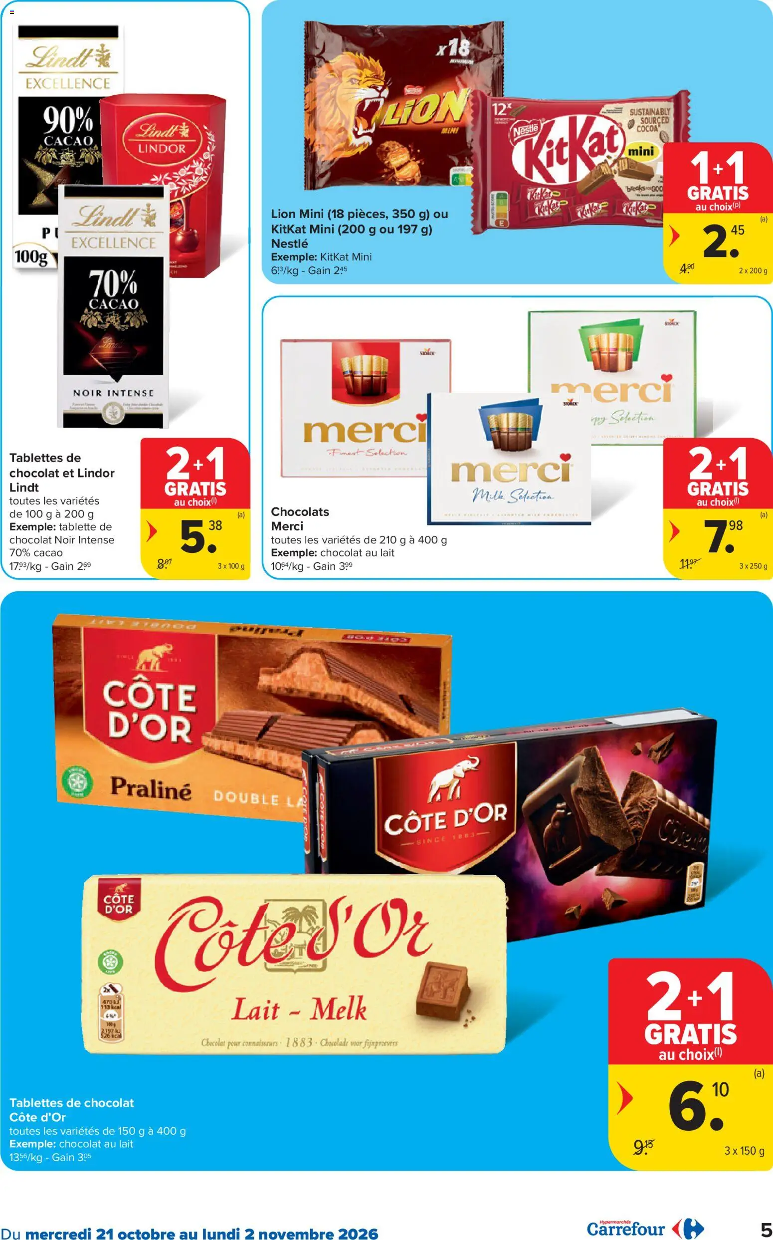{H1} | Pagina: 5 | Producten: Cacao, La, Lindor, Melk