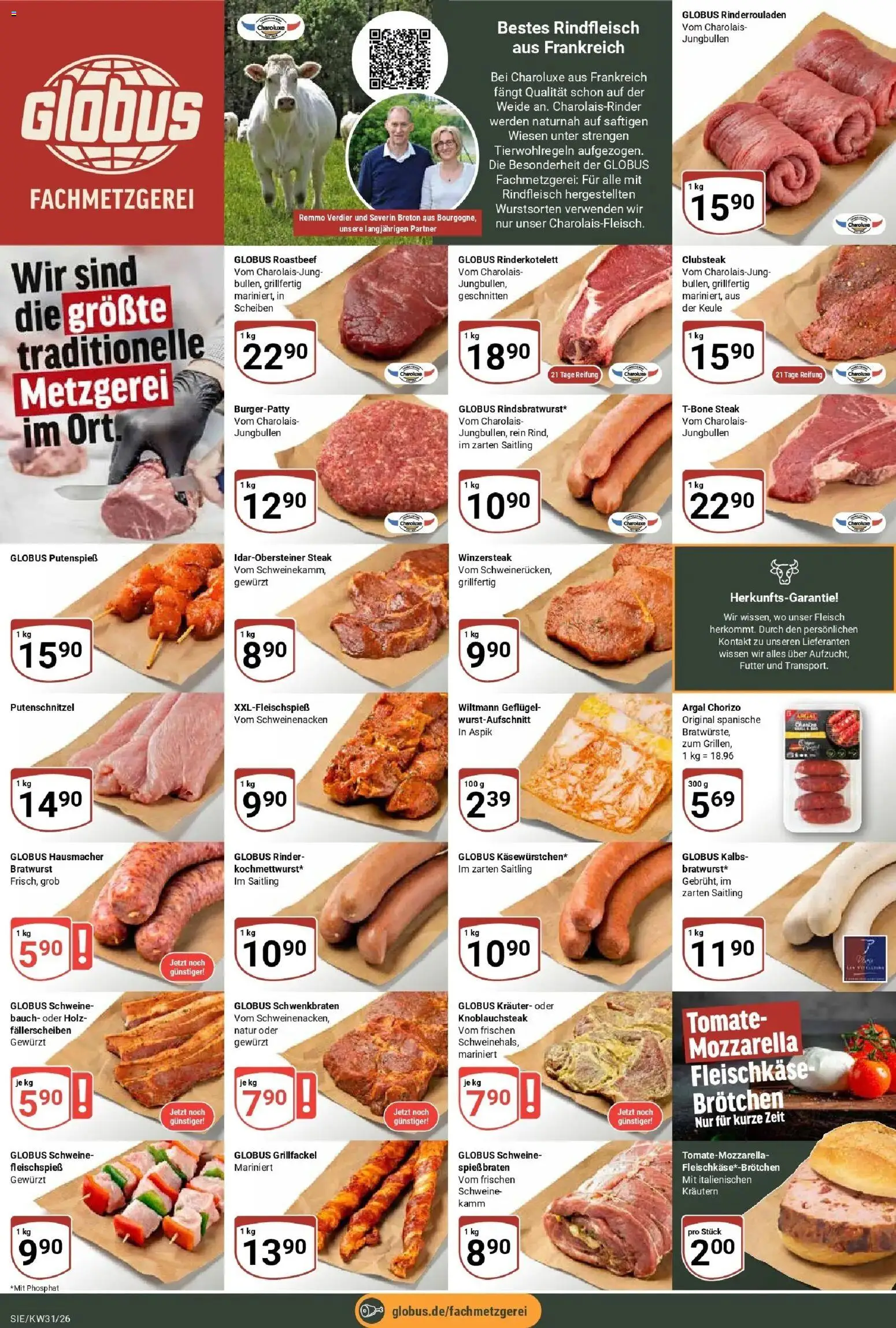 Globus Prospekt Siegen – gültig ab 27.07.2026 | Seite: 10 | Produkte: Schweinenacken, Roastbeef, Steak, Fleisch