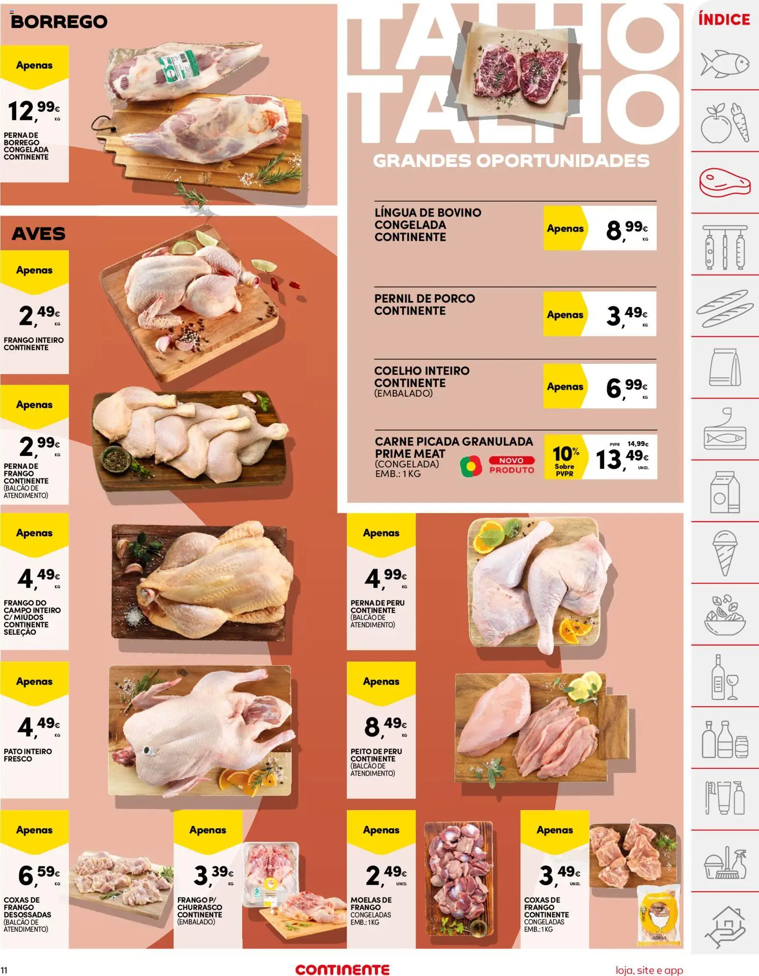 Continente folheto │ válido de 16.06.2026 | Página: 11 | Produtos: Frango, Peru, Coelho, Moelas