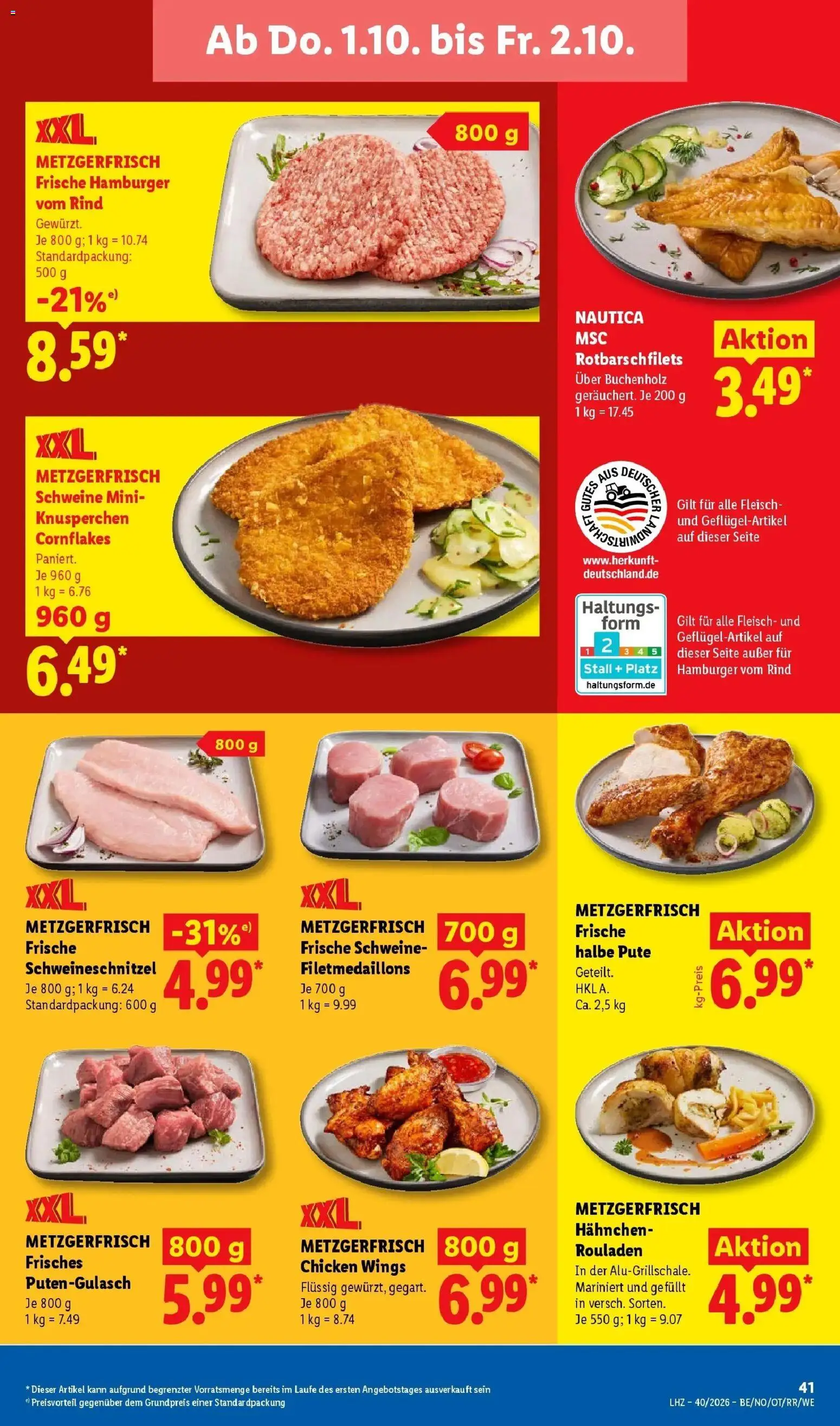 Lidl Prospekt Künzell (ab 28.09.2026) zum Blättern » Angebote | Seite: 59 | Produkte: Pute, Hahnchen, Schnitzel, Fleisch