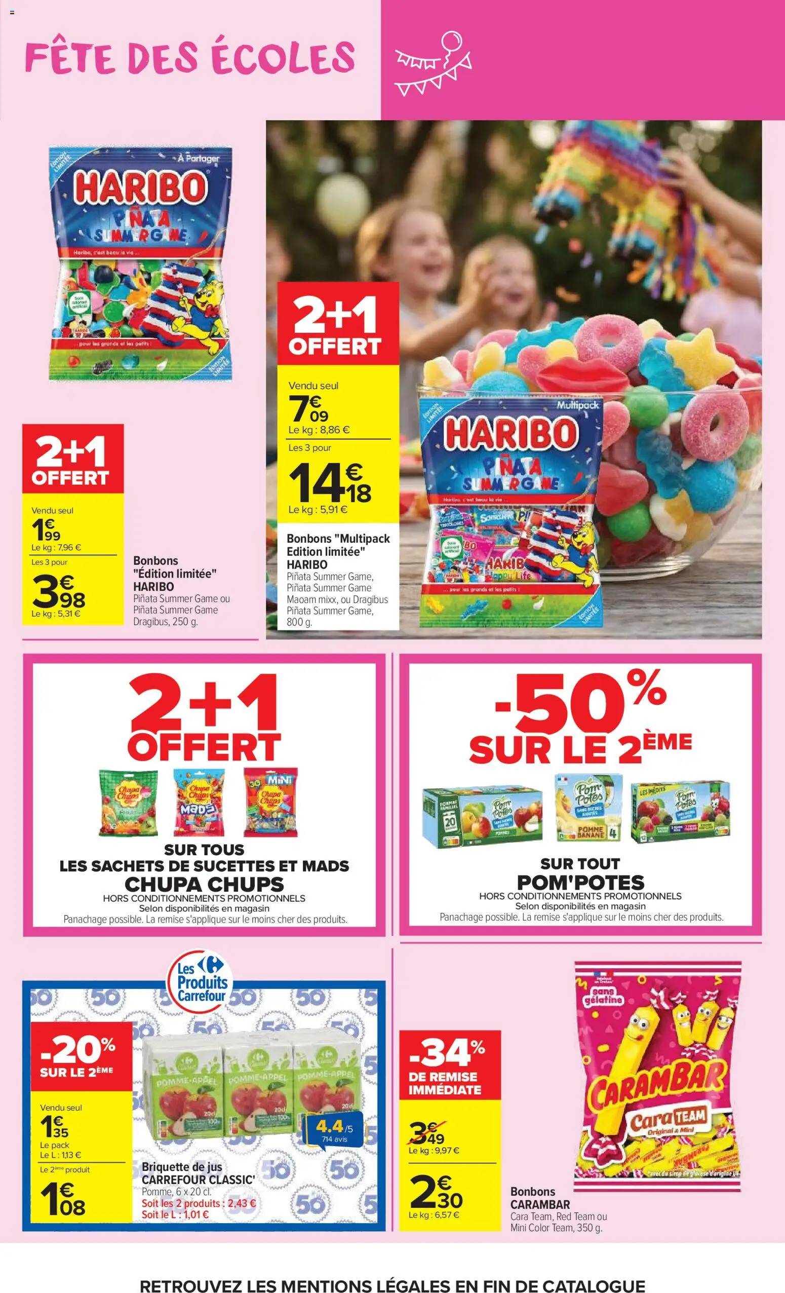 {H1} | Page: 43 | Produits: Pomme, Pom'potes, Bonbons, Gélatine