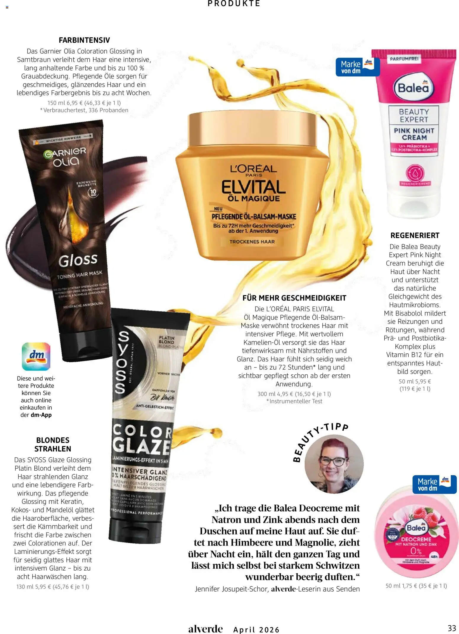 dm drogerie Prospekt 	 – gültig ab 01.04.2026 | Seite: 33 | Produkte: Öl, Maske, Himbeere