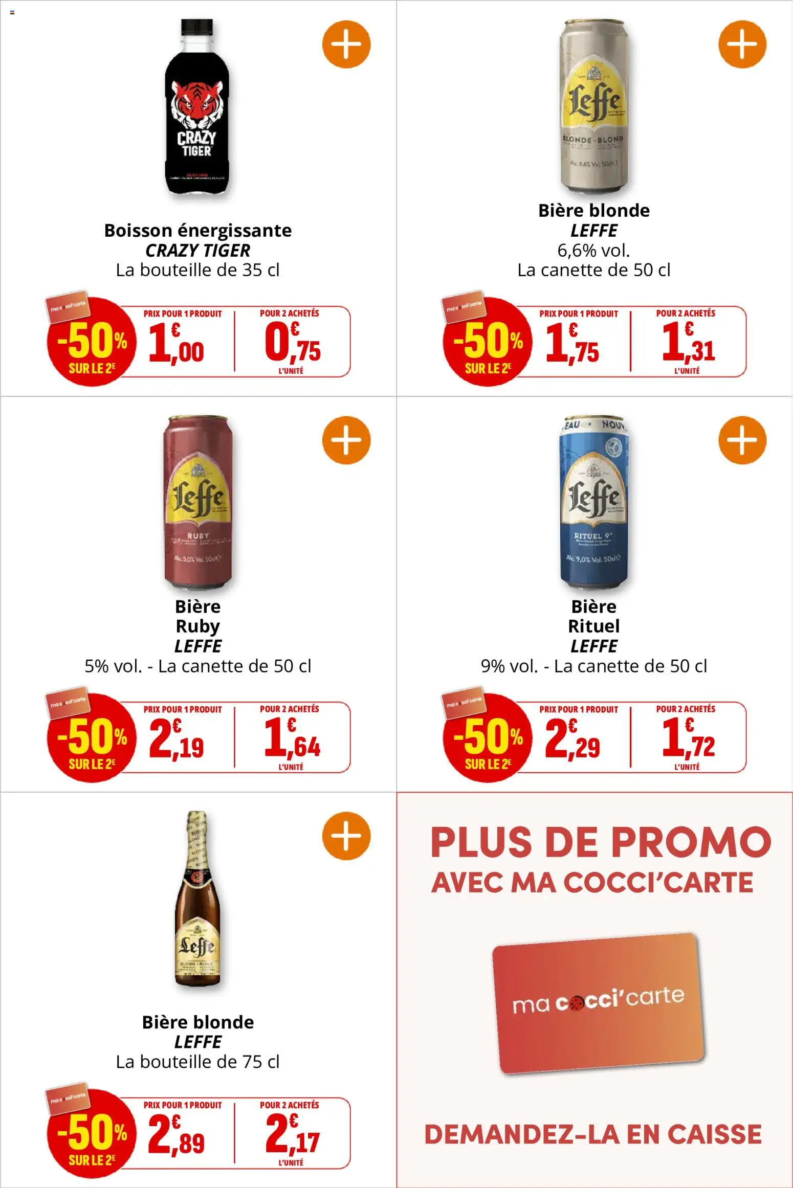 {H1} | Page: 29 | Produits: Bière blonde, Crazy Tiger, Bière