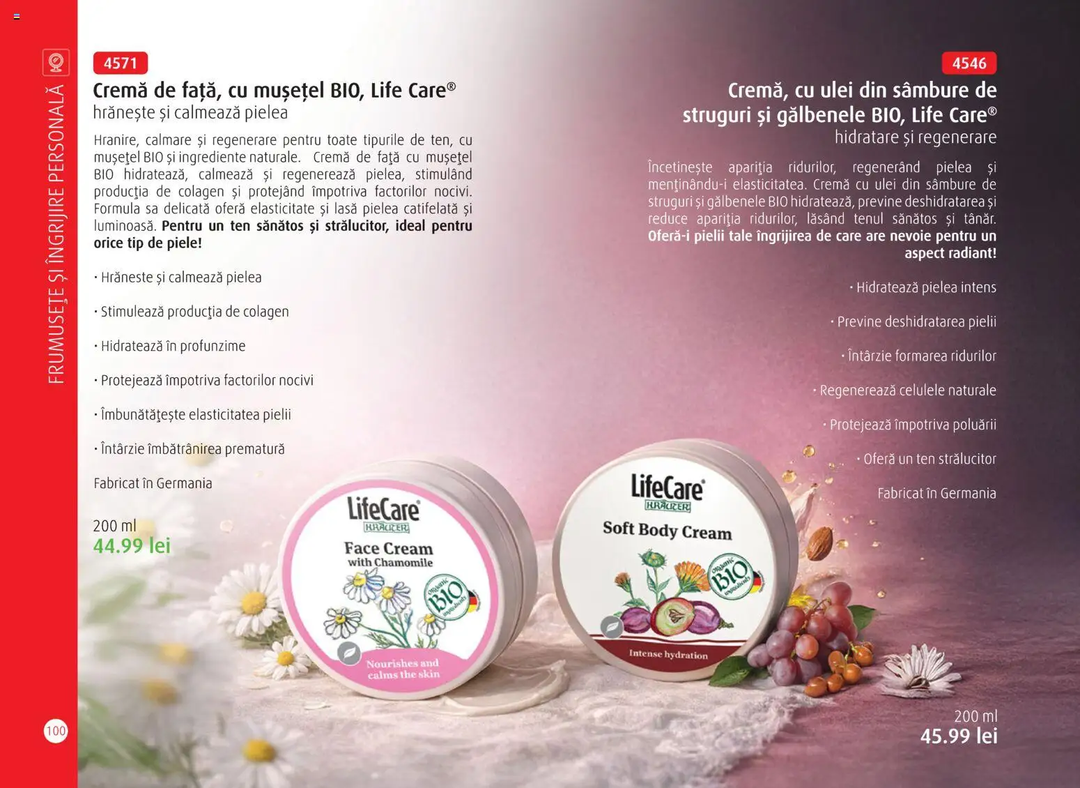 Noul catalog Life Care – valabil de la 01.04.2026 | Pagină: 102 | Produse: Şerit ödül, Struguri, Body, Cremă