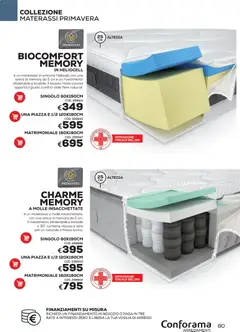 Anteprima del volantino Conforama volantino Arredo valido a partire dal 22/06/2026 | Pagina: 80 | Prodotti: Materasso