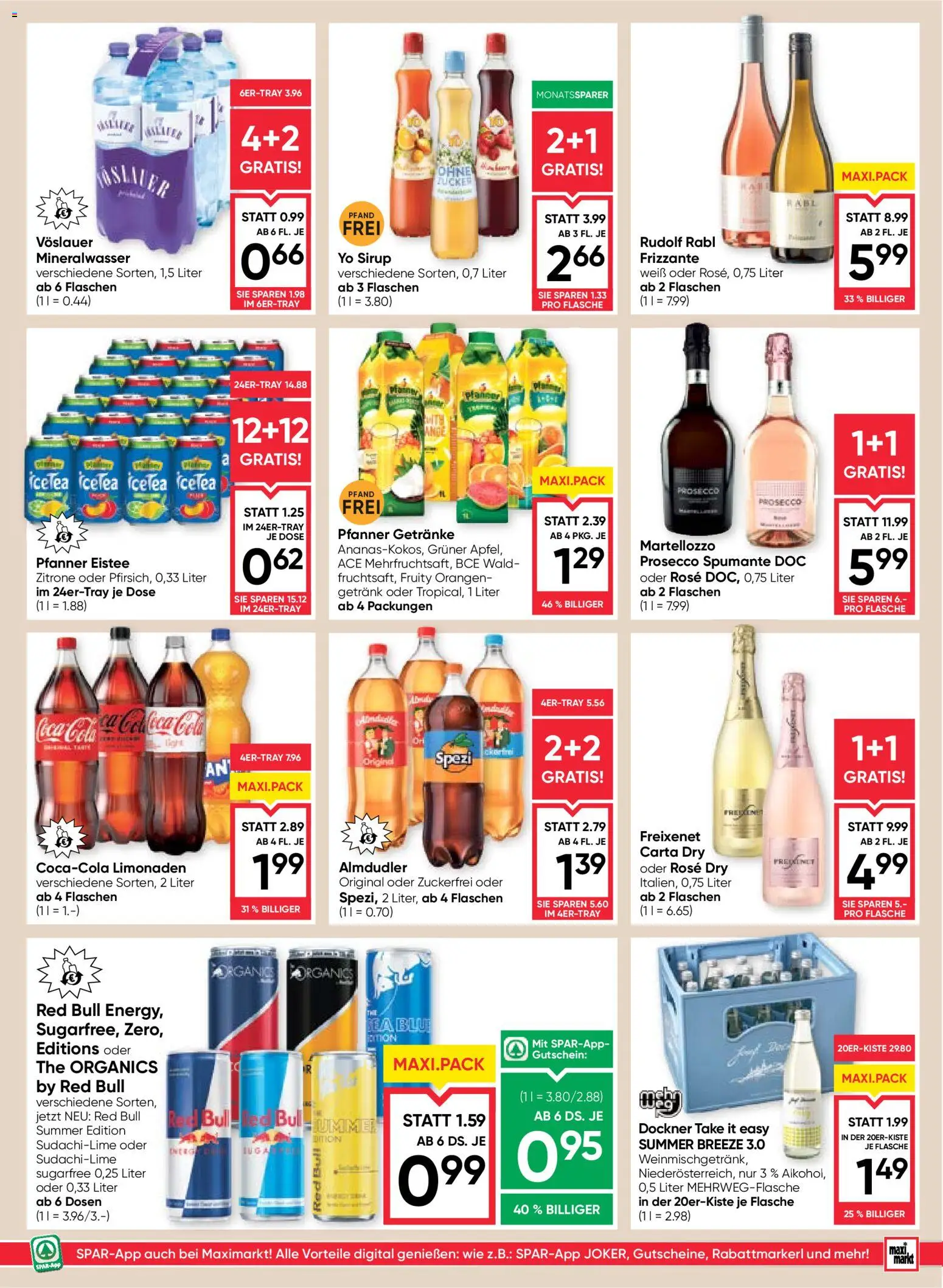Maximarkt Flugblatt gültig ab 30.07.2026 | Seite: 13 | Produkte: Getränke, Zucker, Prosecco, Orangen