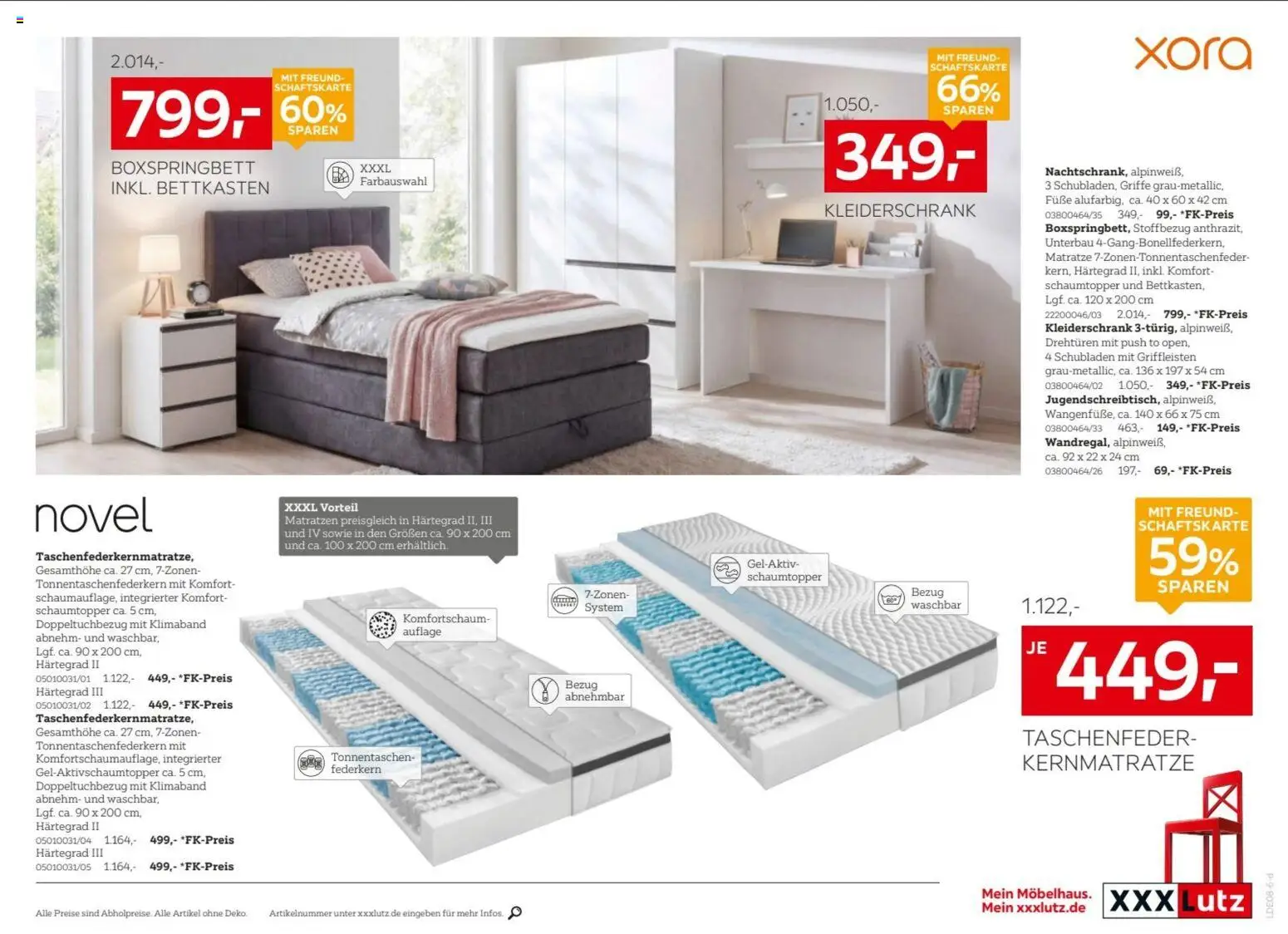 XXXLutz Nr. 1 beim Preis – gültig ab 15.08.2026 | Seite: 11 | Produkte: Matratze, Kleiderschrank, Boxspringbett