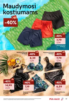 Rimi leidinys galioja nuo 12.05.2026 | Puslapis: 17 | Prekių: Kostiumėlis, Šortai, Kelnaitės, Liemenėlė