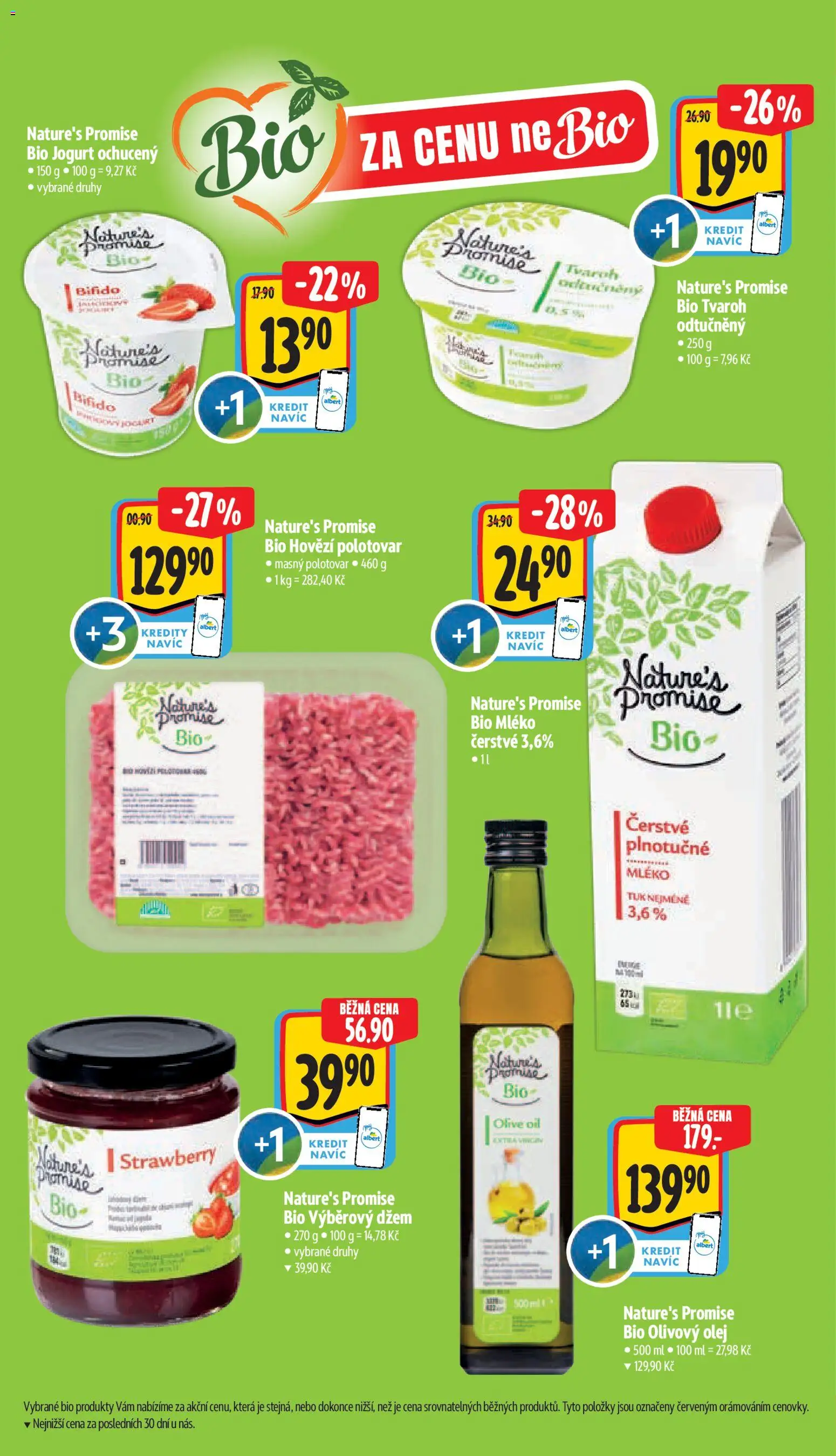 Albert leták - Supermarket Frenštát pod Radhoštěm od 07.10.2026 | Strana: 10 | Produkty: Bio jogurt, Olej, Plnotučné mléko, Tvaroh odtučněný