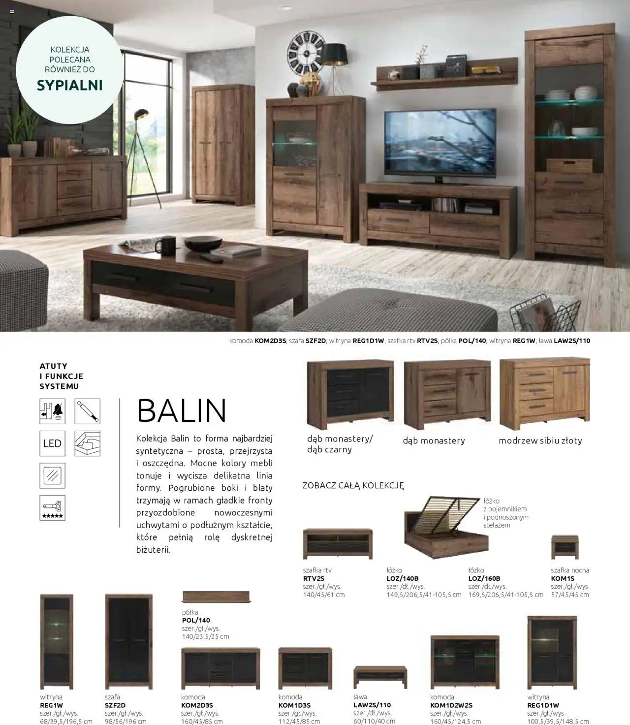 Black Red White Gazetka - Katalog rodzinnych wnętrz od 24.05.2024 | Strona: 46 | Produkty: Komoda, Półka, szafka RTV, Witryna