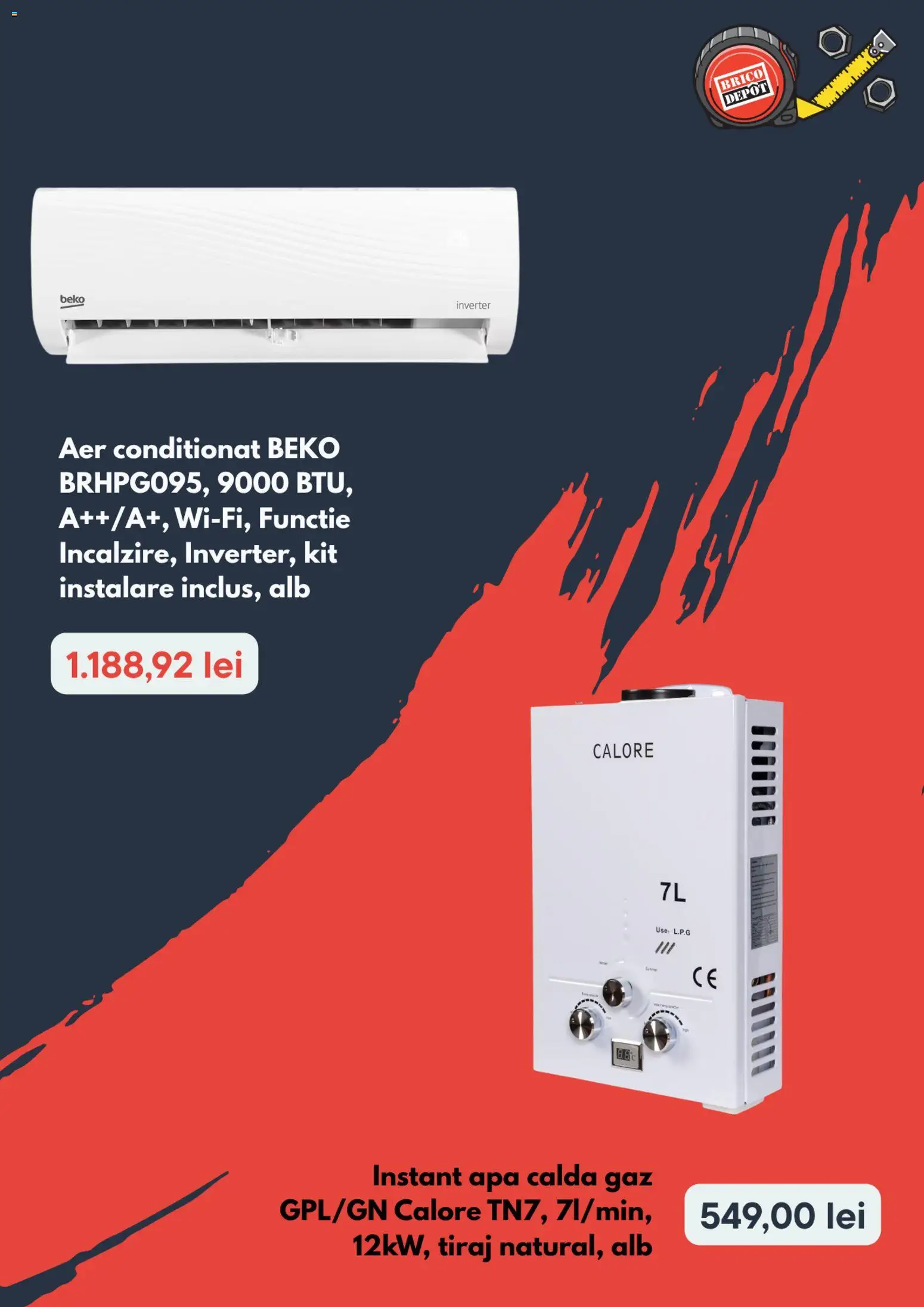 Noul catalog Brico Depot – valabil de la 13.08.2026 | Pagină: 4 | Produse: Aer Condiționat, Apă