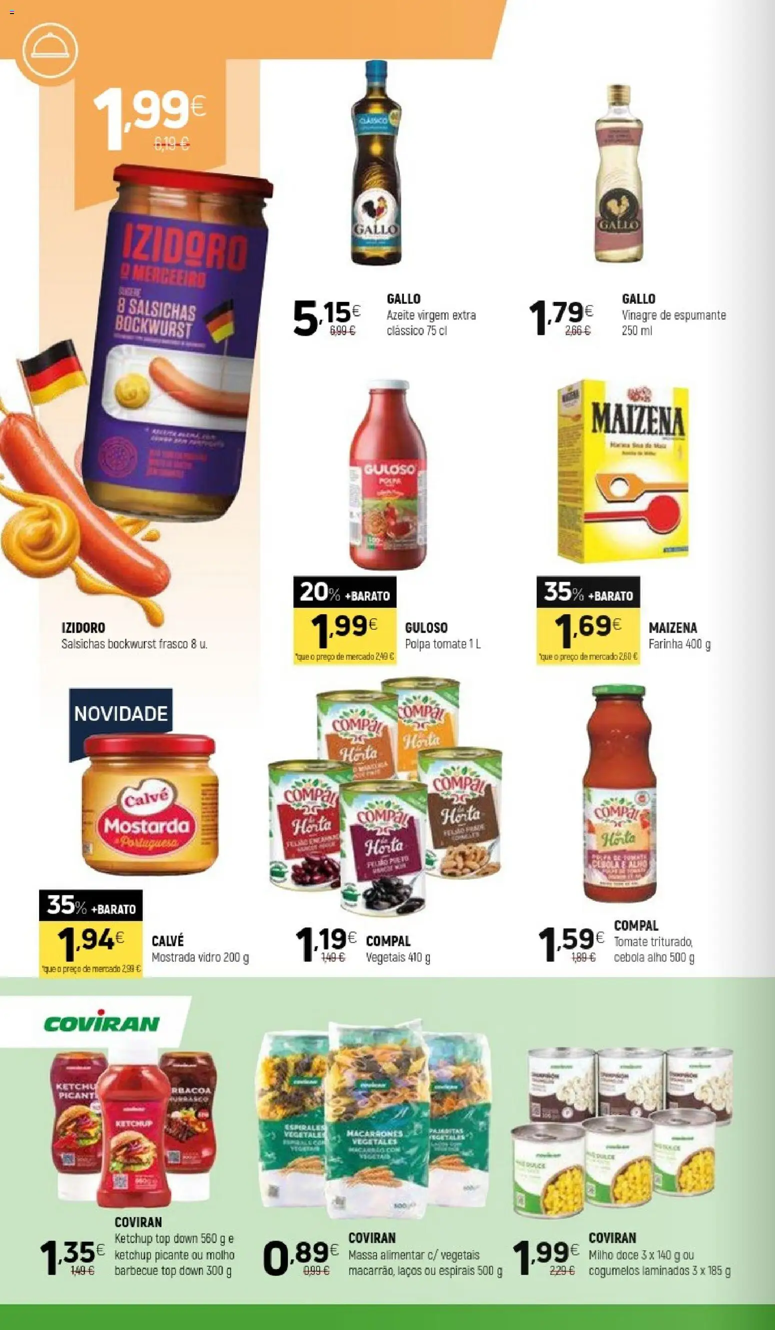 Coviran folheto │ válido de 20/10/2026 | Página: 6 | Produtos: Vinagre, Cebola, Massa, Azeite virgem extra