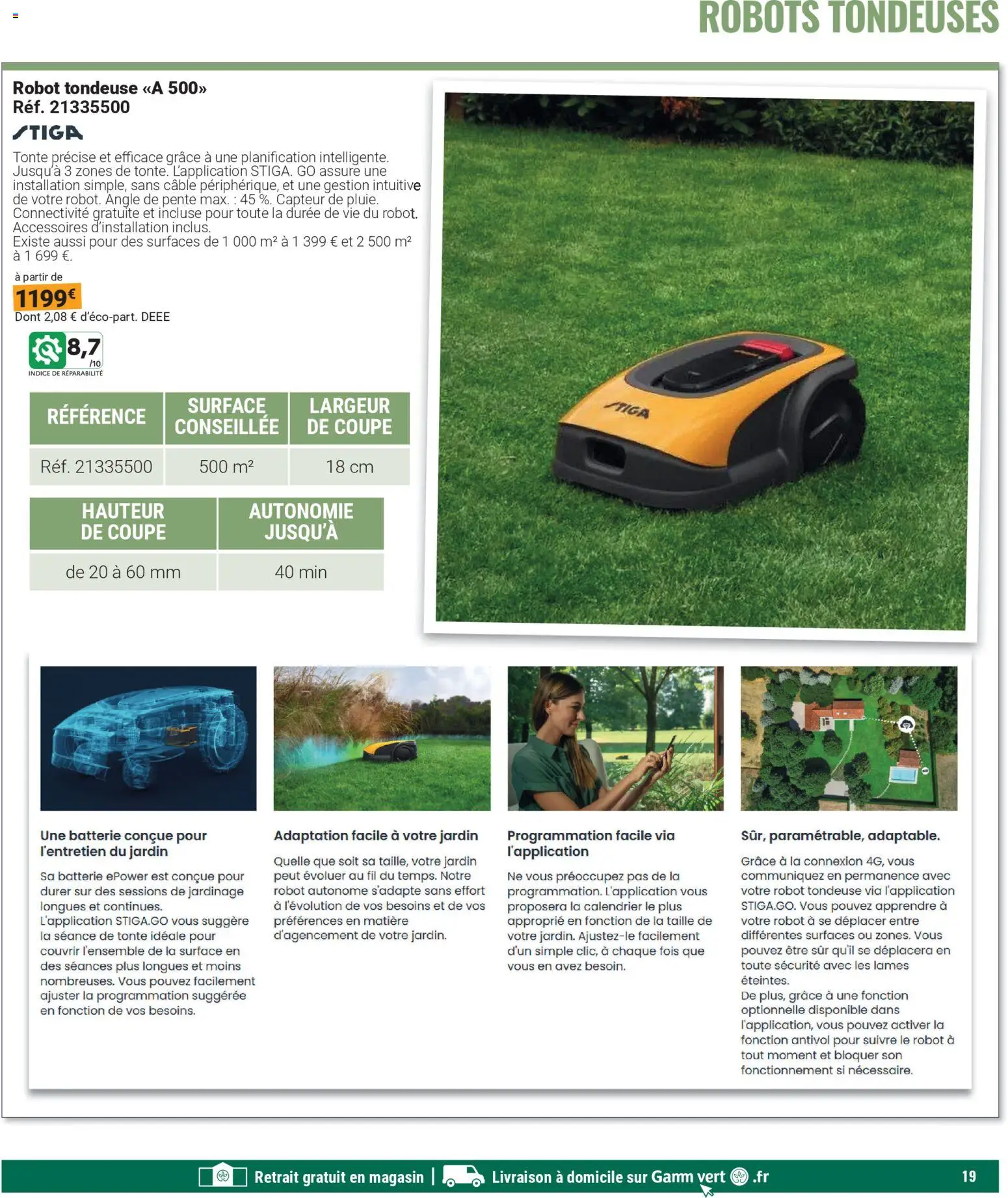 {H1} | Page: 19 | Produits: Calendrier, Robot, Tondeuse, Batterie