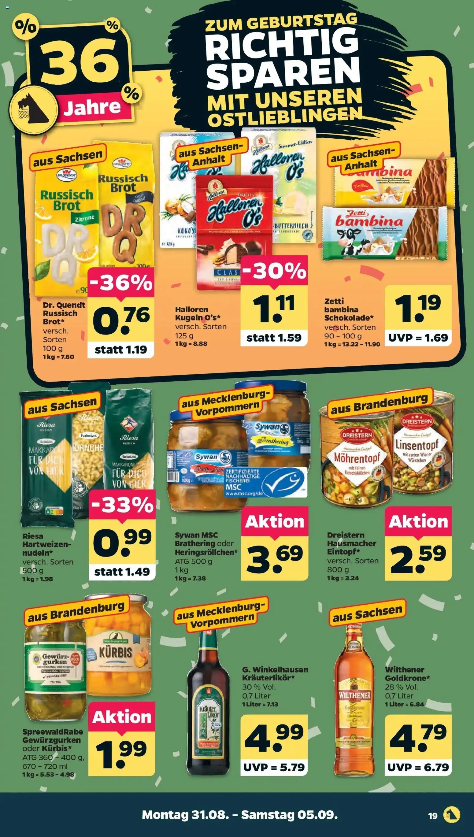 Netto Aktueller Prospekt – gültig ab 30.08.2026 | Seite: 21 | Produkte: Buttermilch, Kürbis, Brot, Gurken