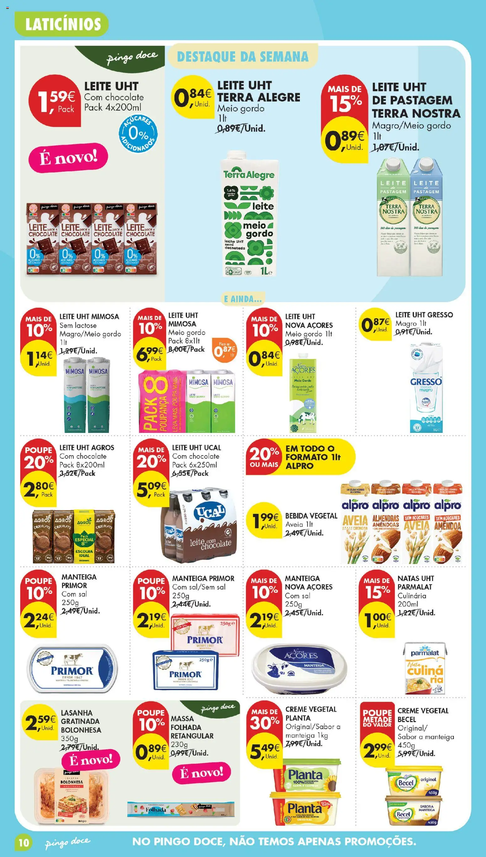 Pingo Doce Poupe Esta Semana Madeira │ válido de 29/09/2026 | Página: 10 | Produtos: Creme vegetal, Amêndoas, Massa, Natas