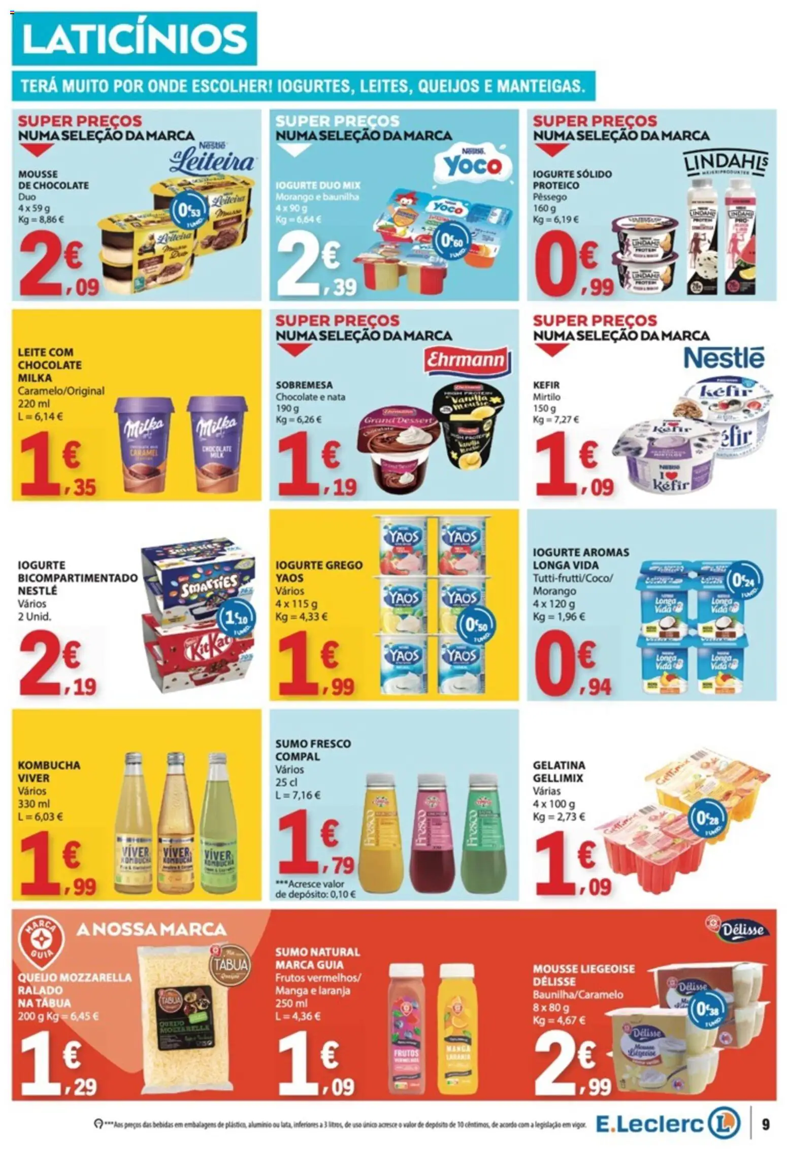 E.Leclerc folheto │ válido de 01/10/2026 | Página: 9 | Produtos: Manga, Nestlé, Chocolate, Nata