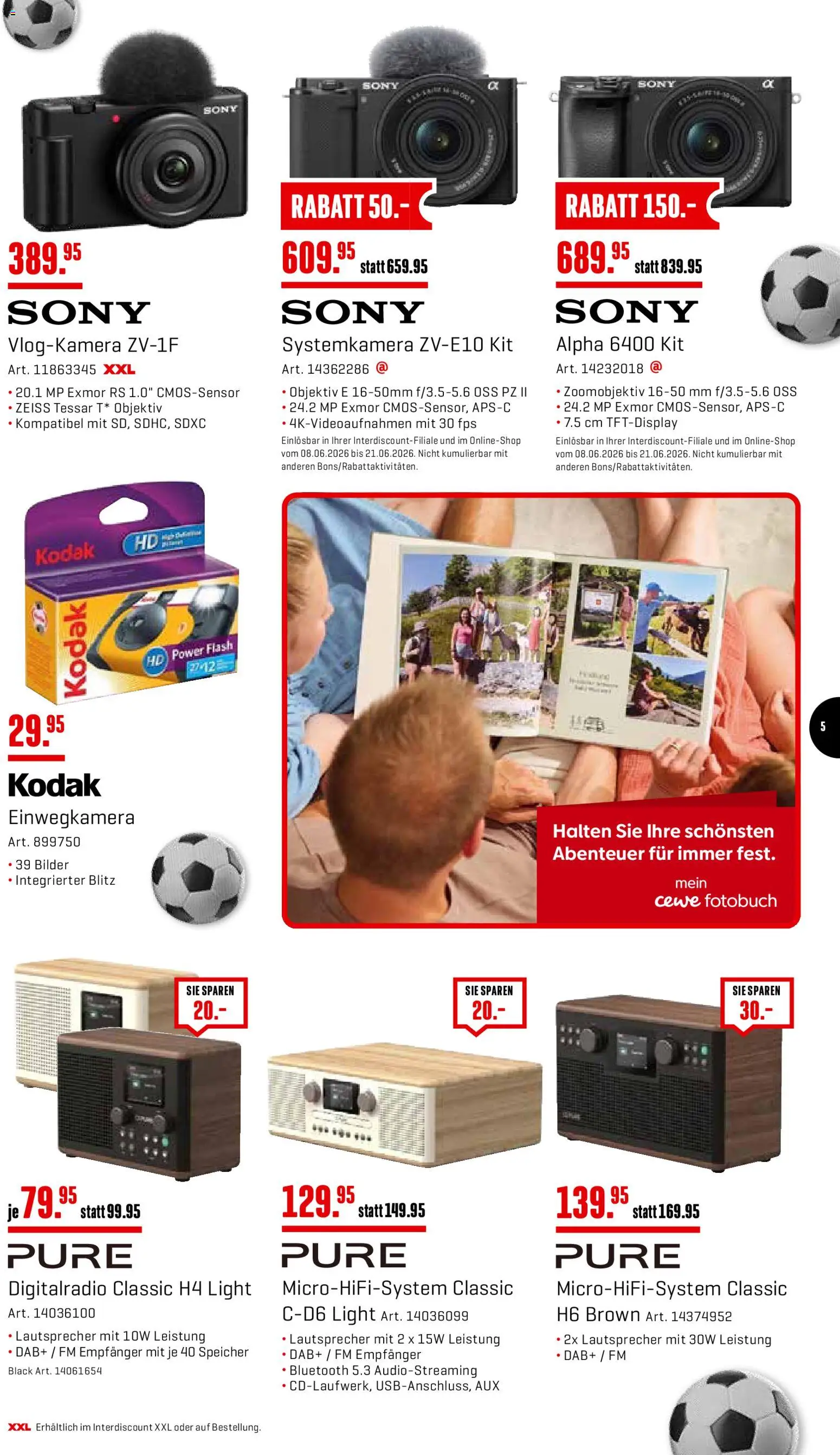 Interdiscount aktionen – gültig ab 08.06.2026 | Seite: 5 | Produkte: Bilder, Lautsprecher, Systemkamera, Objektiv