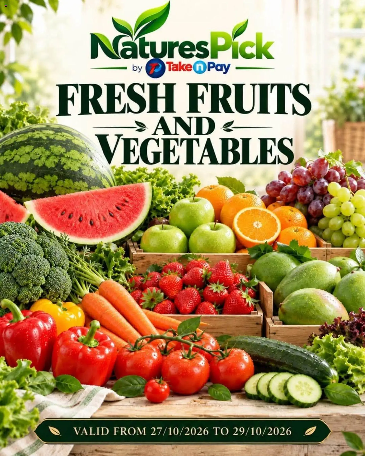 New Take n Pay catalogue – valid from 27/10/2026 | Page: 1 | Products: Vegetables