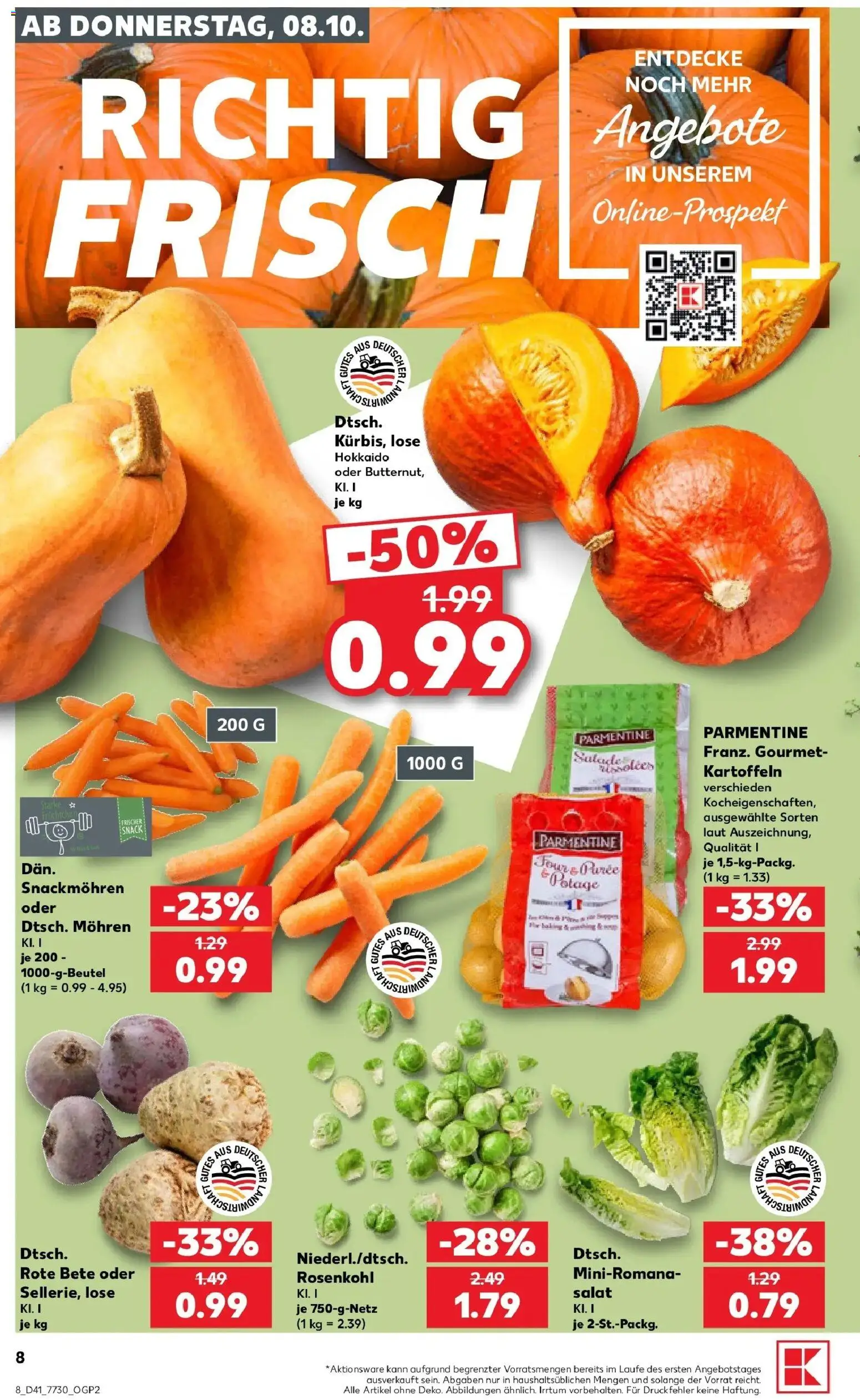 Prospekt Kaufland ab 05.10.2026 » Angebote Online zum Blättern | Seite: 18 | Produkte: Mohren, Kartoffeln, Salat