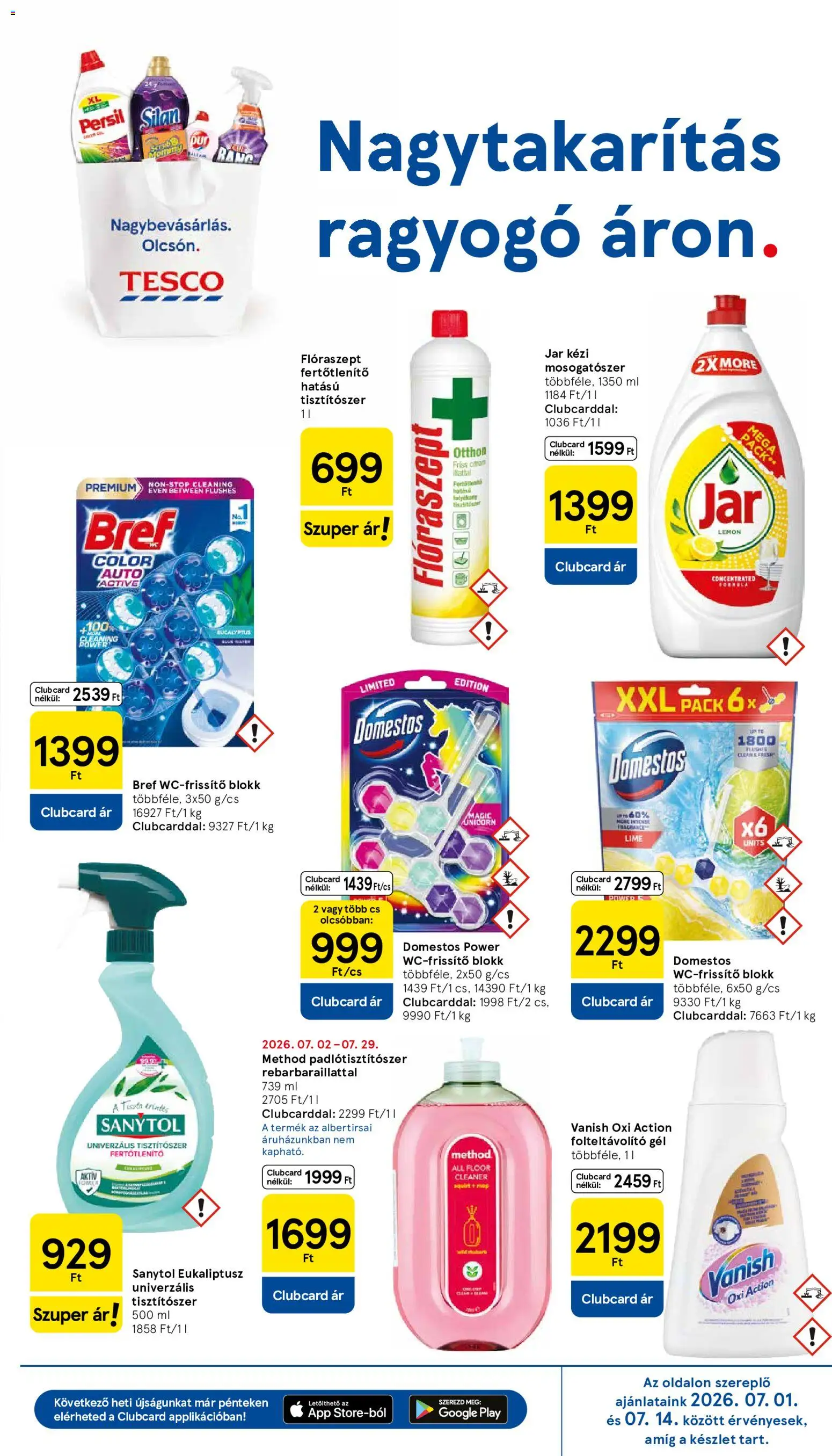 Tesco akciós ujság - amely érvényes a következő dátumtól: 2026.07.09. | Oldal: 7 | Termékek: Persil, Folteltávolító, Mosogatószer, Citrom