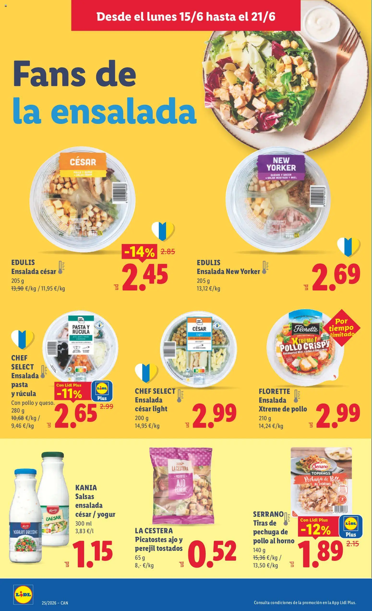 Lidl folleto Canarias │ válido desde el 15.06.2026 | Página: 14 | Productos: Ψηφιακή κάμερα, Pasta, Ensalada, Bolsa