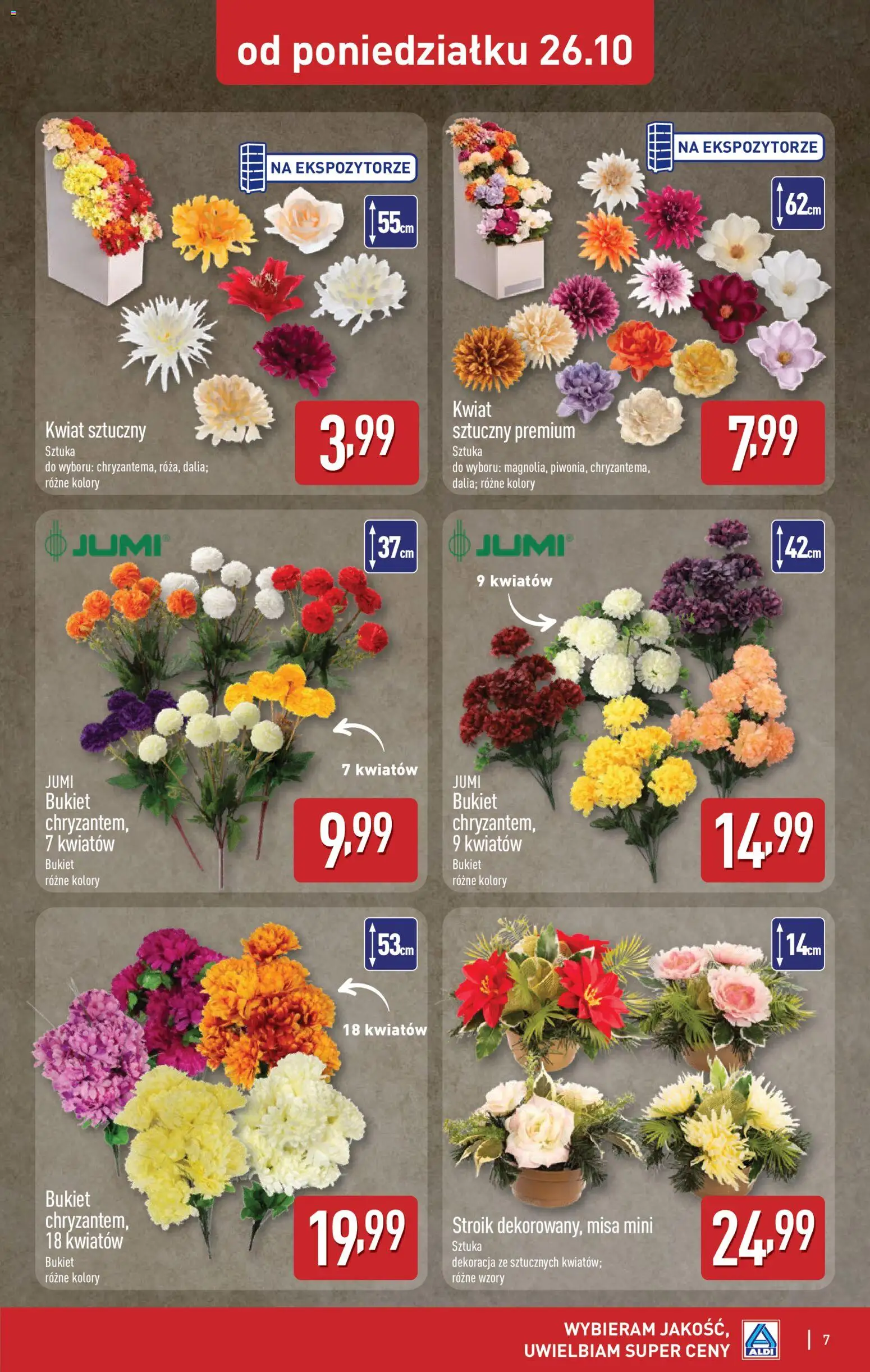 Aldi gazetka - Znicze i stroiki od 26.10.2026 | Strona: 7