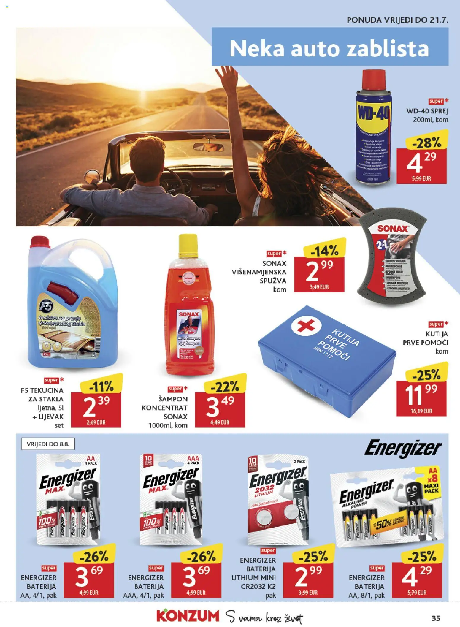 Konzum katalog | vrijedi od 08.07.2026 | Stranica: 35 | Proizvodi: Kutija, Baterija, Spužva, Šampon