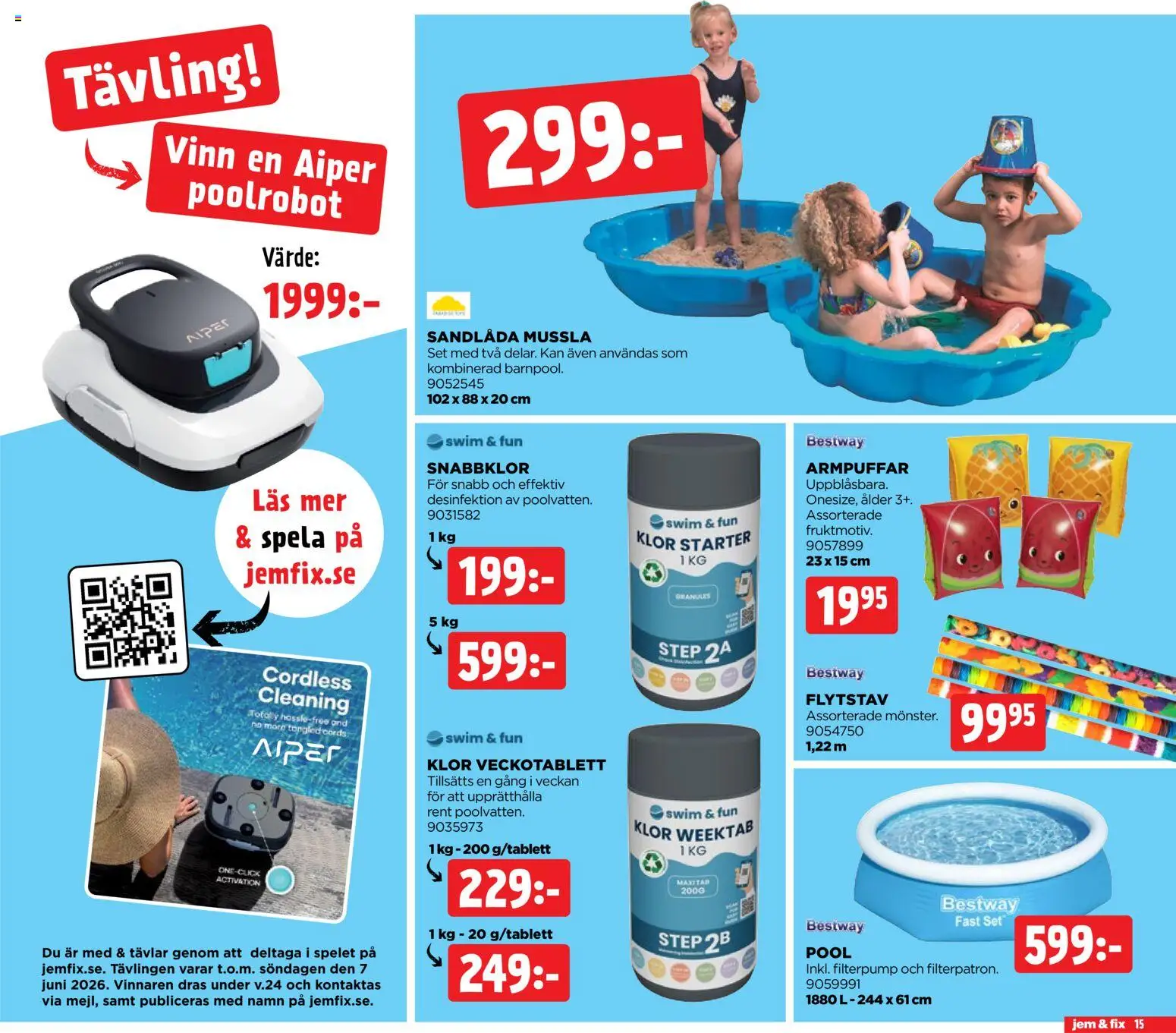 Jem & Fix reklamblad aktuell från 01.06.2026 | Sida: 15 | Produkter: Pool, Set
