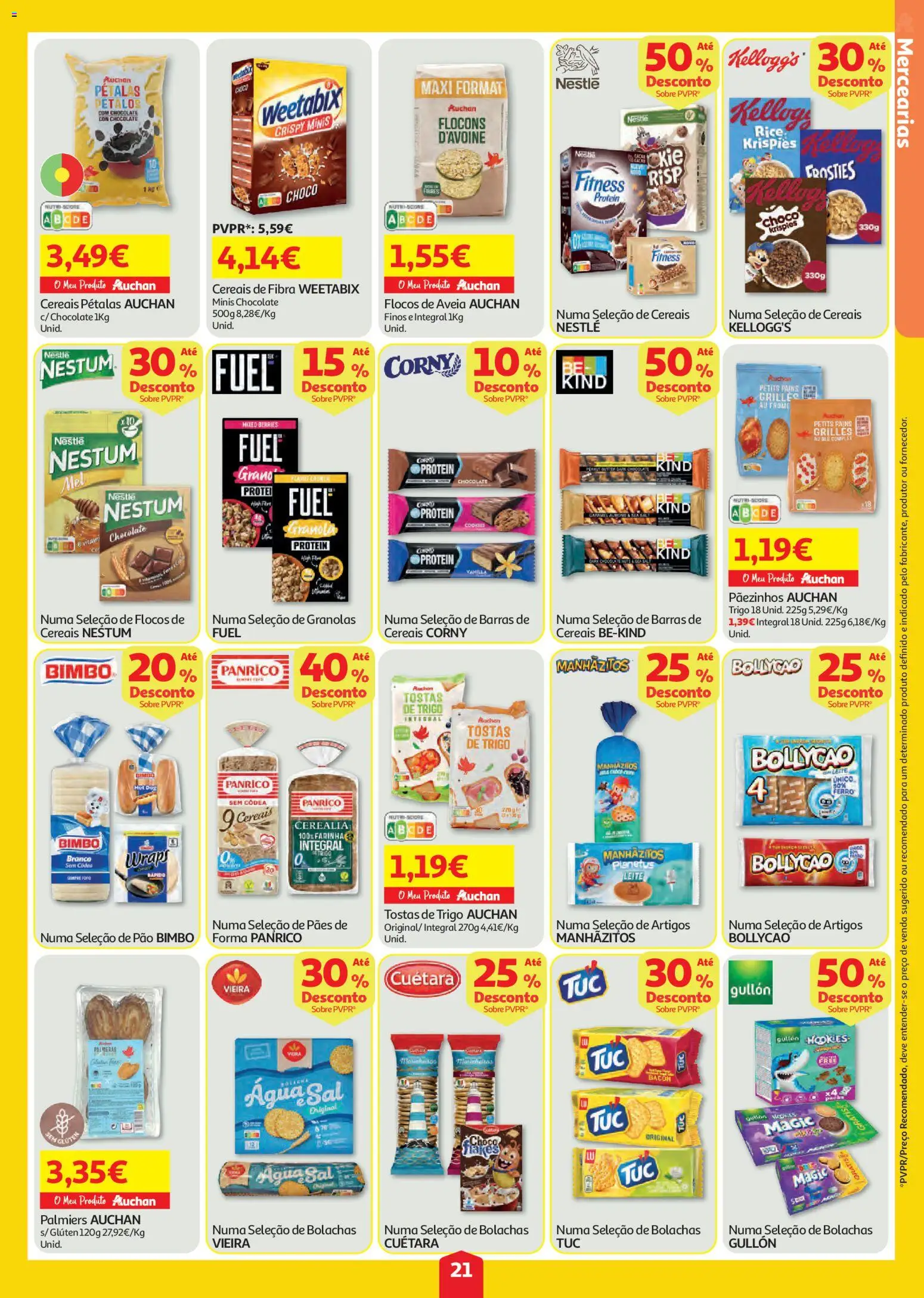 Auchan folheto │ válido de 23/07/2026 | Página: 21 | Produtos: Aveia, Sal, Nestlé, Cereais