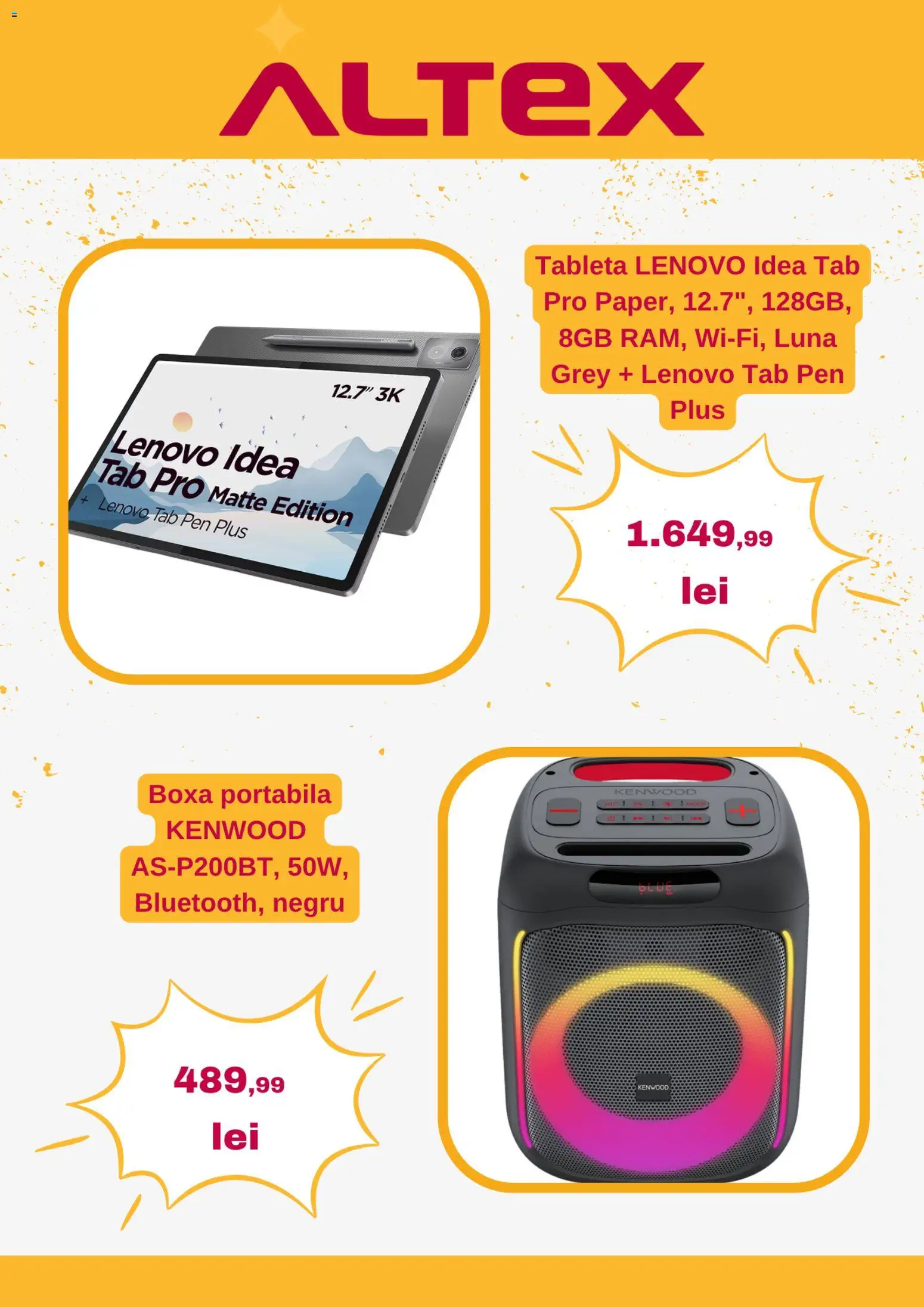 Noul catalog Altex – valabil de la 28.05.2026 | Pagină: 2 | Produse: Tabletă, Boxă portabilă