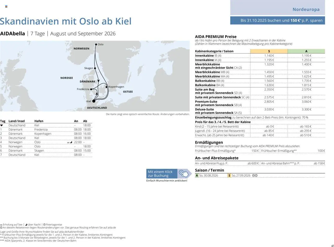 Aida Sommer 2026 – gültig ab 01.03.2026 | Seite: 41 | Produkte: Bett