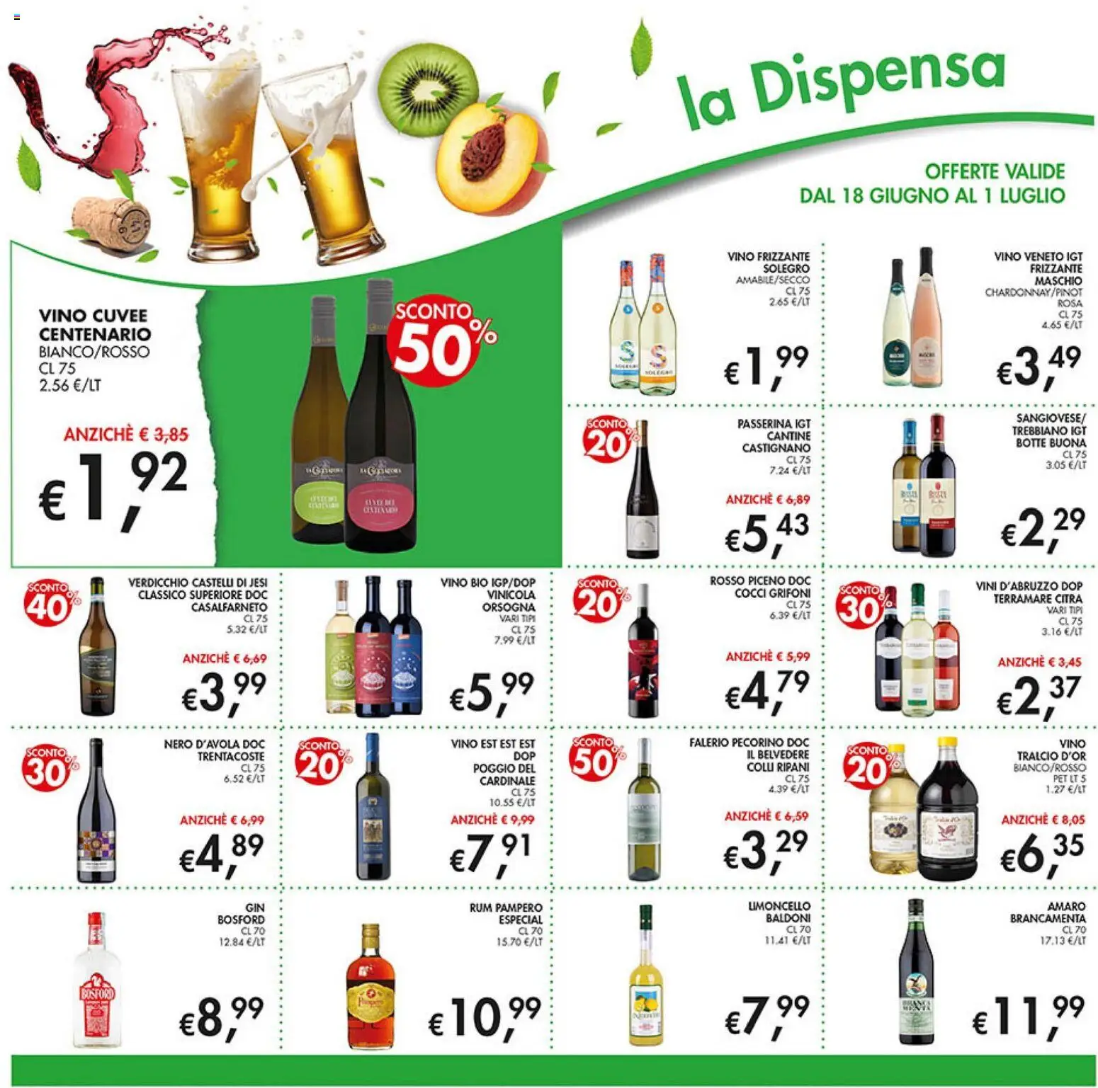 Volantino Coal del 18.06.2026 | Pagina: 12 | Prodotti: Vino, Rum, Limoncello, Amaro
