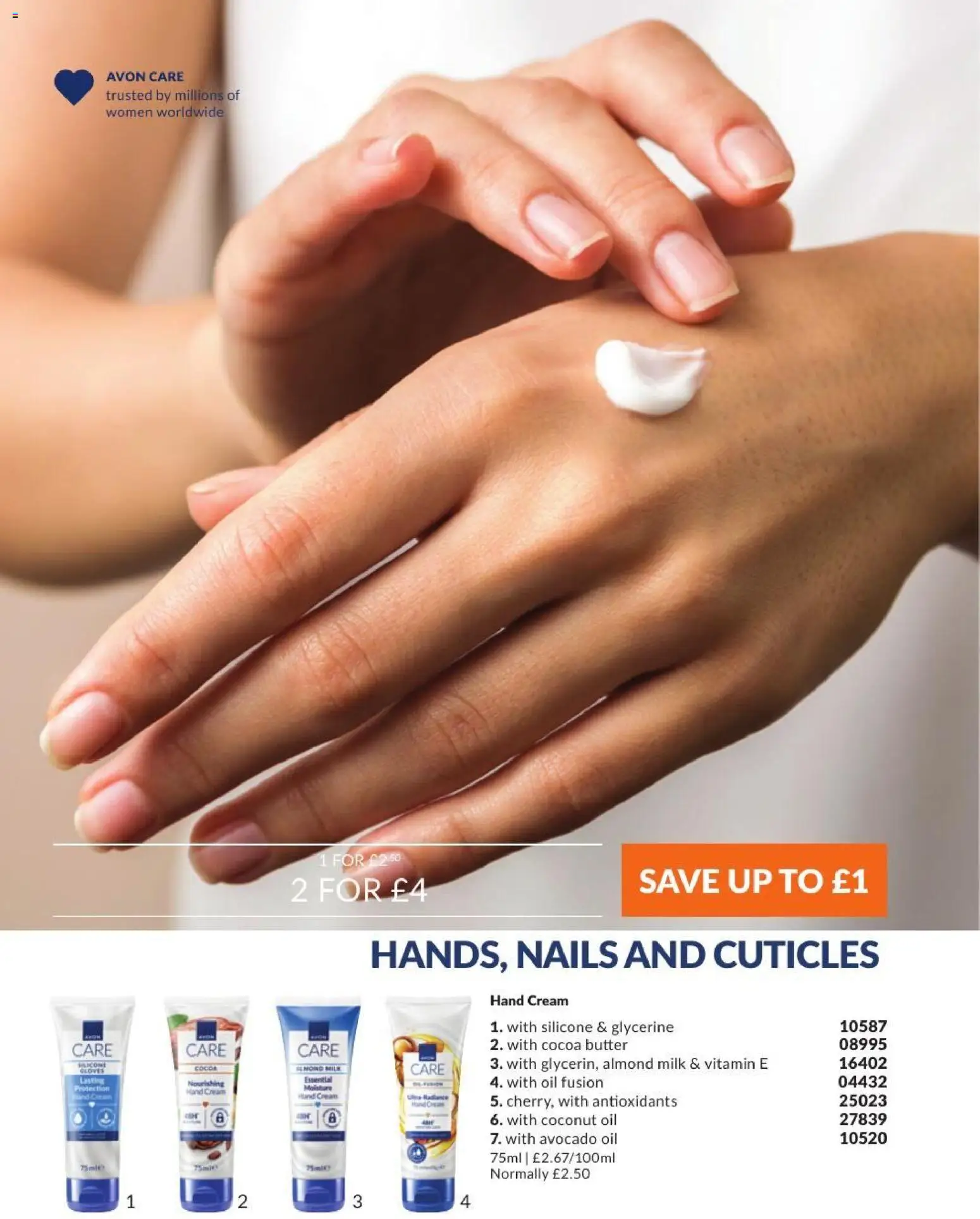 {H1} | Page: 162 | Products: Avocado oil, Avocado, Hand cream, Milk