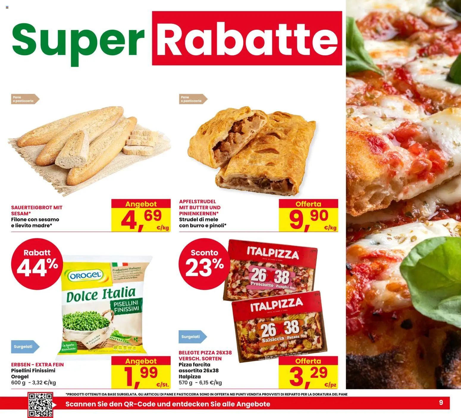 Volantino Eurospar del 29/10/2026 | Pagina: 9 | Prodotti: Mele, Salsiccia, Burro, Funghi