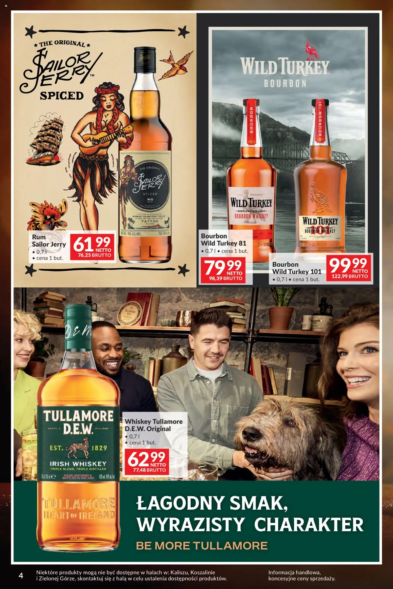 Makro gazetka - Whisky od 29.09.2026 | Strona: 4 | Produkty: Bourbon, Irish whiskey, Wild Turkey