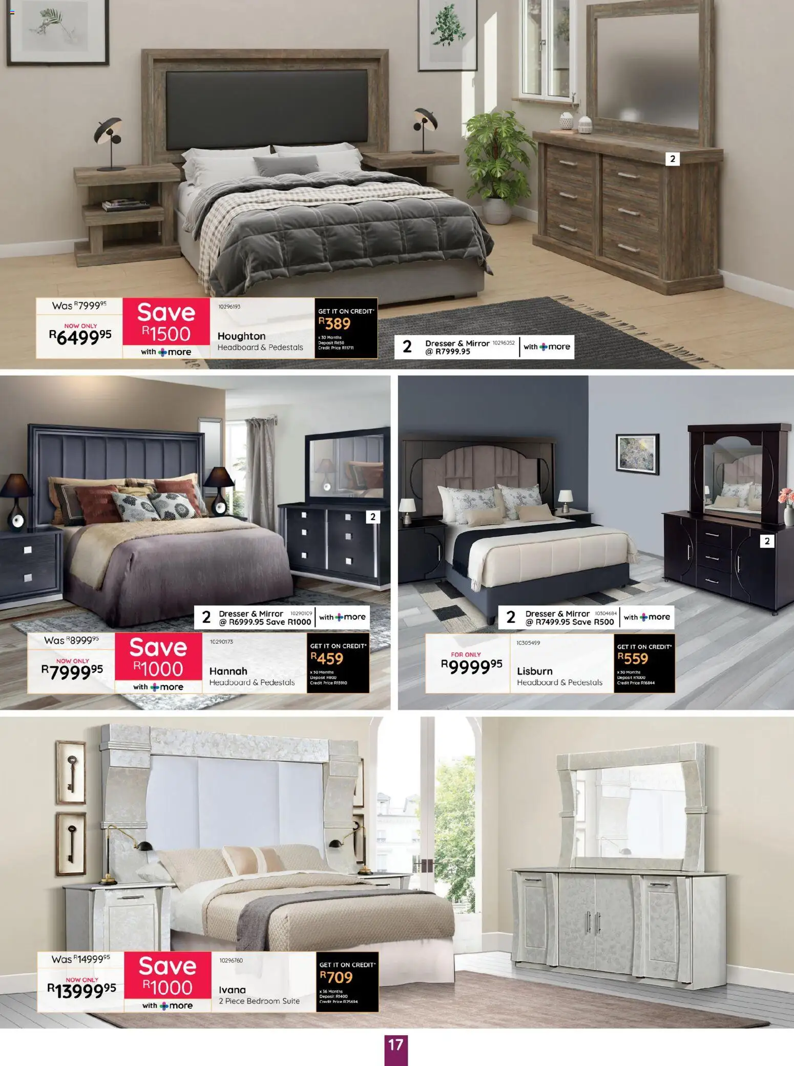 New Bradlows catalogue – valid from 16.04.2026 | Page: 17 | Products: Headboard, Mirror