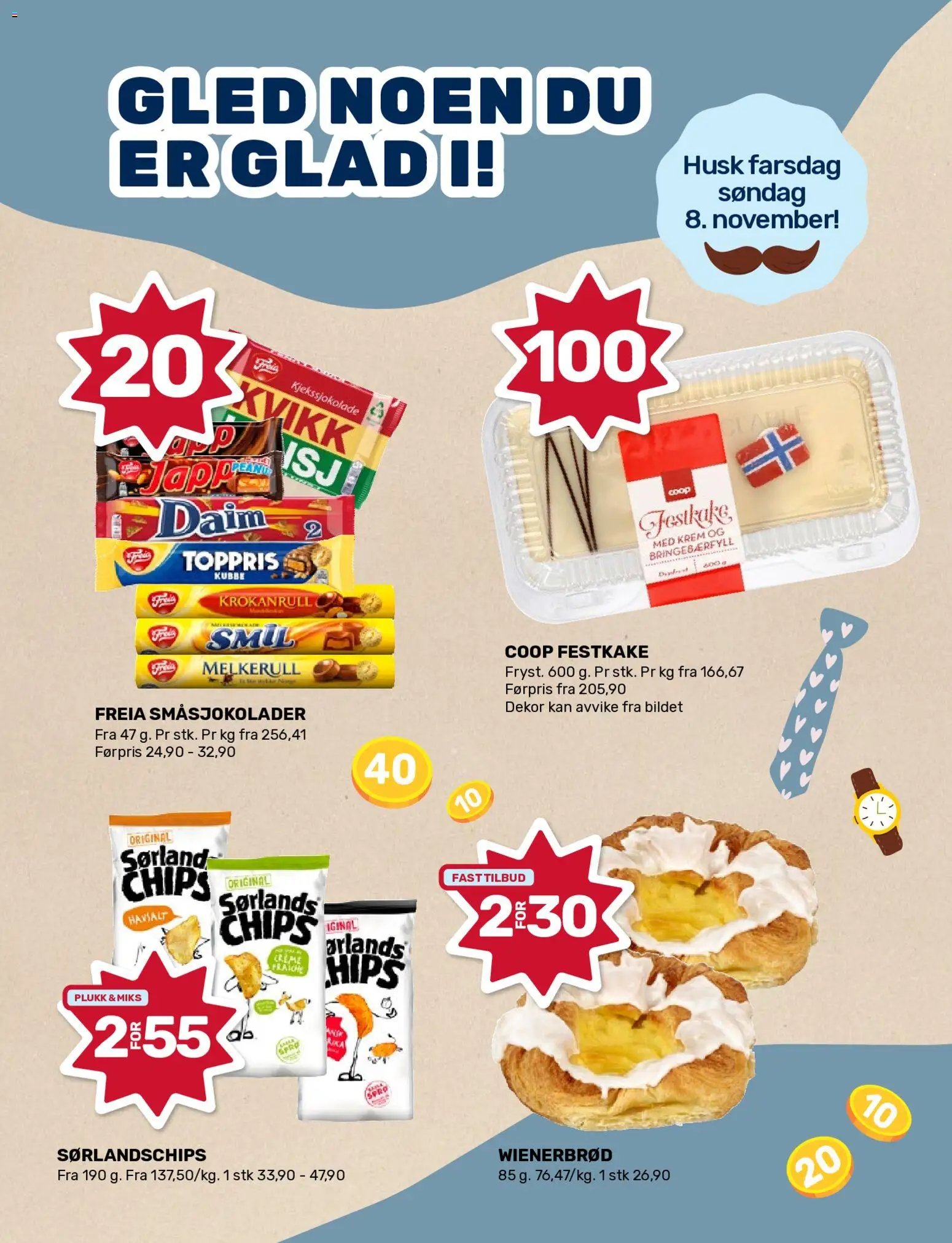 {H1} | Side: 6 | Produkter: Husk, Krem, 1, Sørlandschips