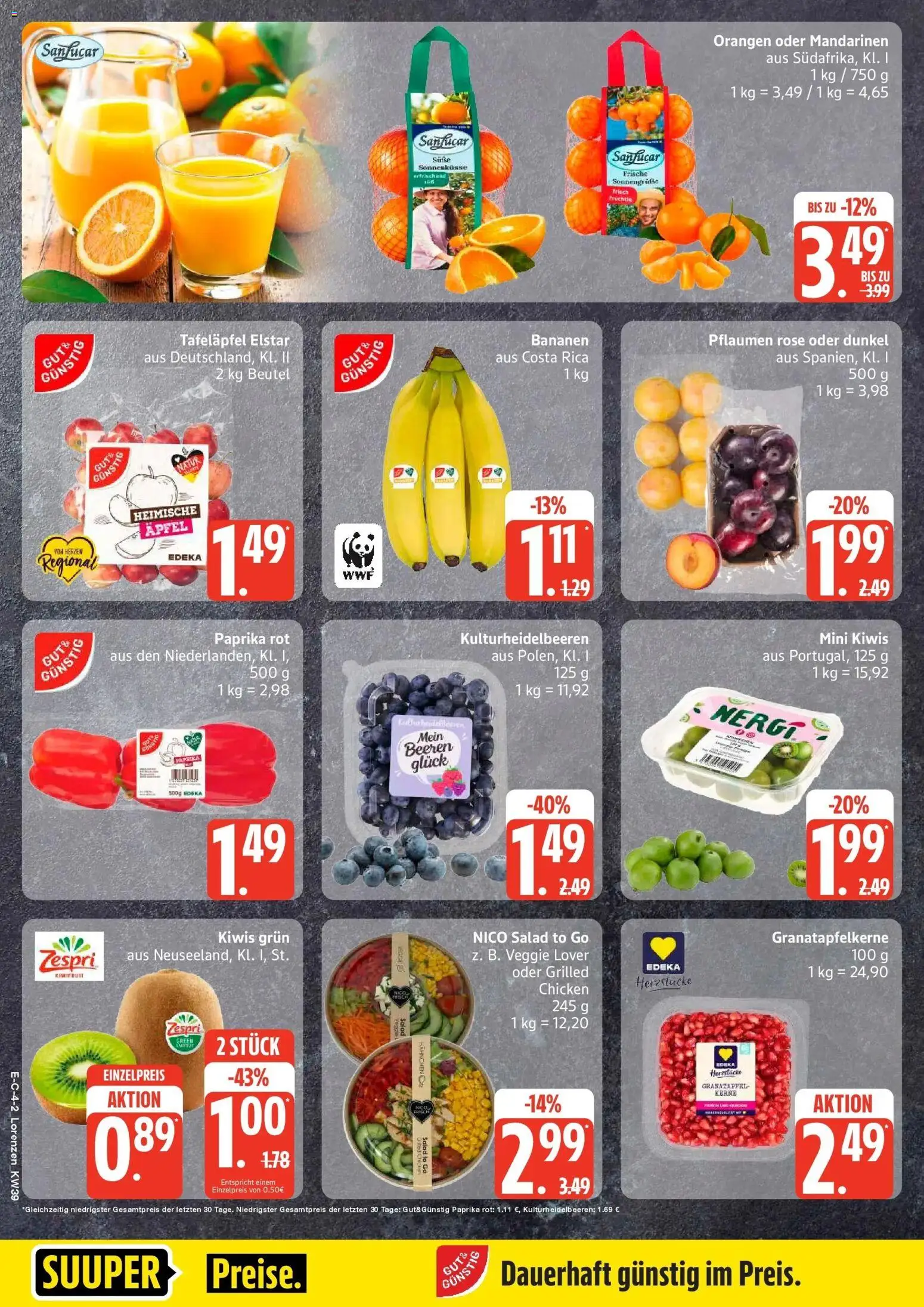 Marktkauf Prospekt Heide (ab 21.09.2026) » Angebote online | Seite: 4 | Produkte: Granatapfel, Pflaumen, Äpfel, Orangen