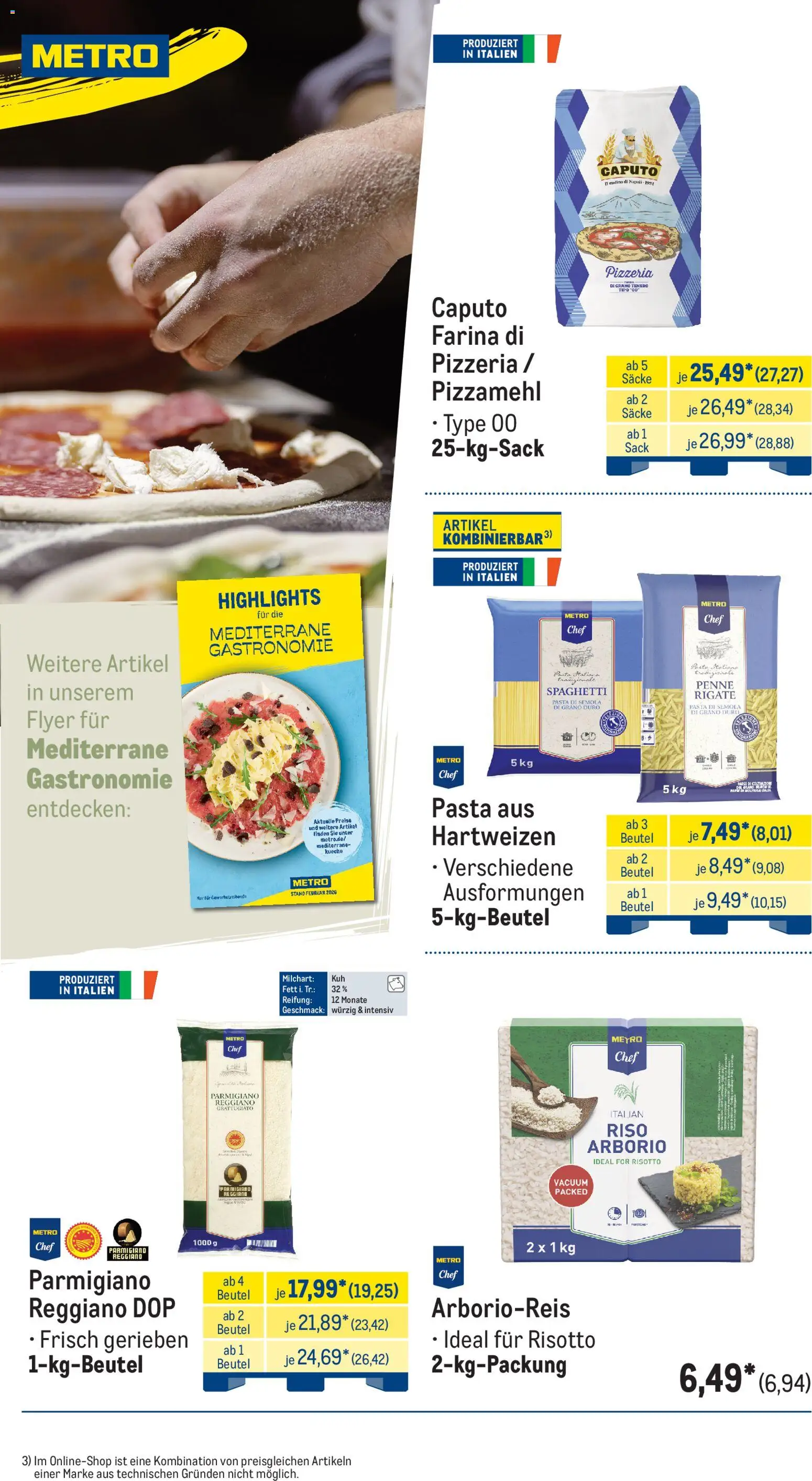 Metro Monats-Menü – gültig ab 01.07.2026 | Seite: 6 | Produkte: Pasta
