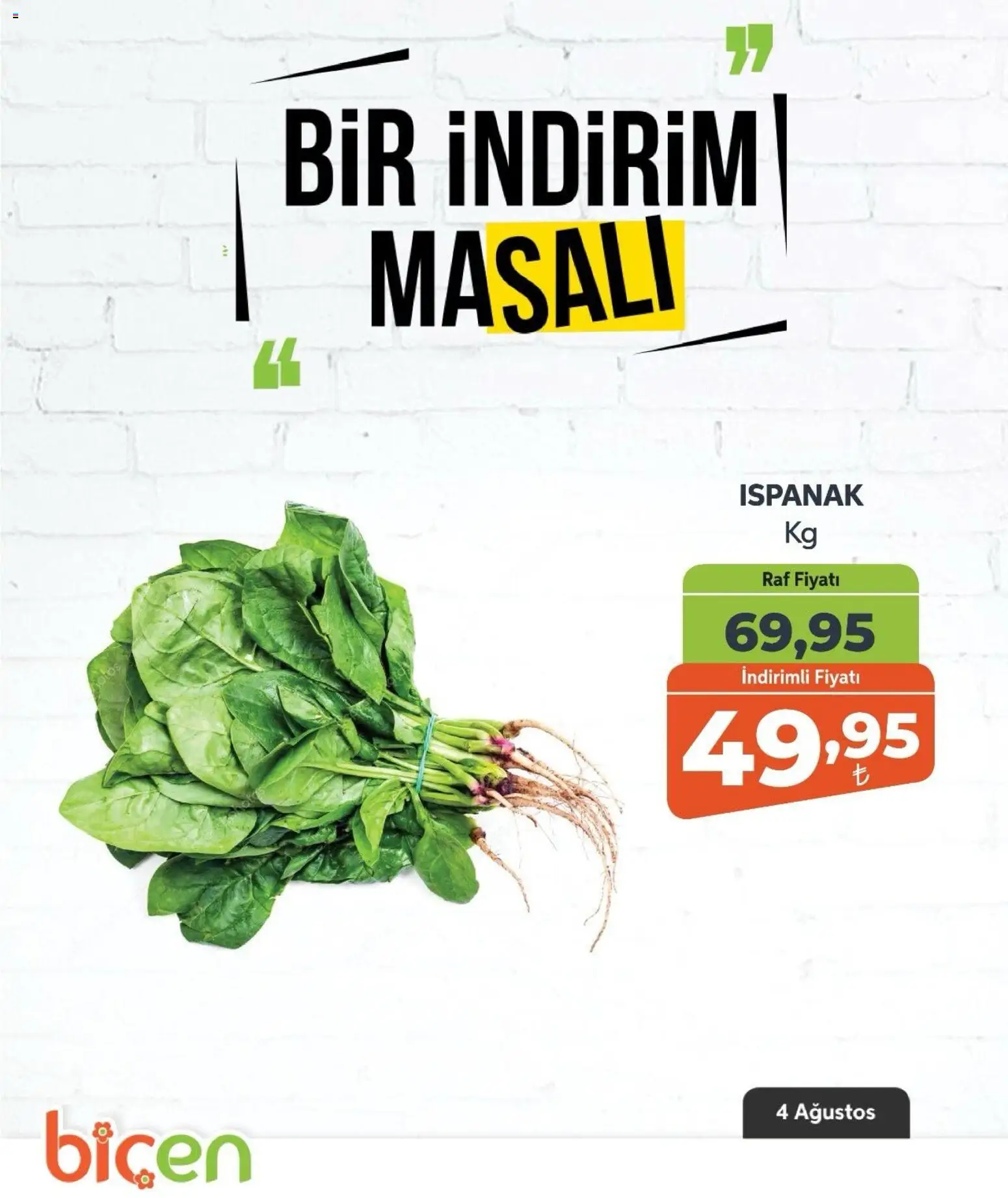 Biçen Market - Bir İndirim MaSalı - sebze - 04 Ağustos 2026 tarihinden itibaren geçerlidir | Sayfa: 17
