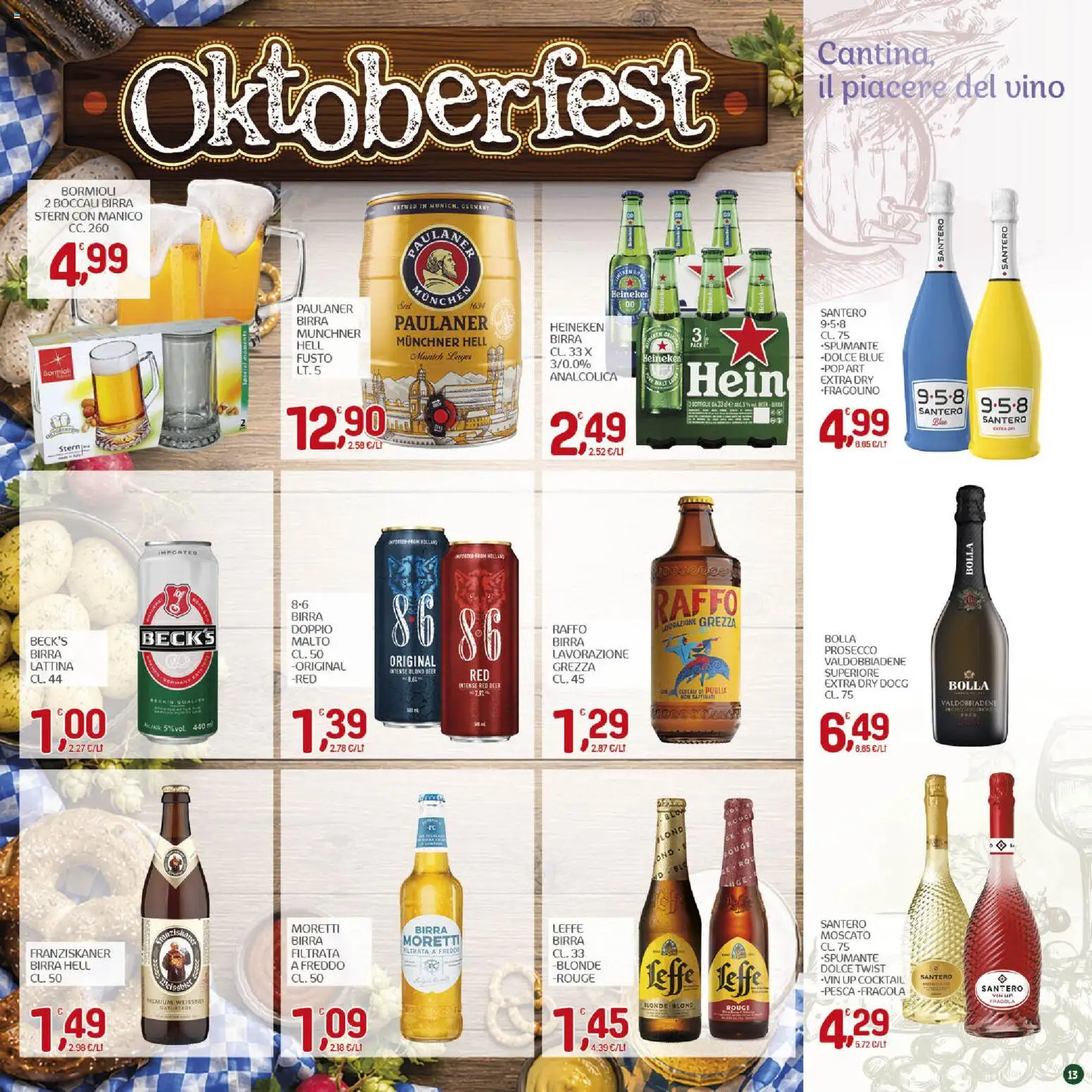 Volantino CRAI del 01/10/2026 | Pagina: 13 | Prodotti: Birra Beck's, Vino, Pesca, Birra Moretti
