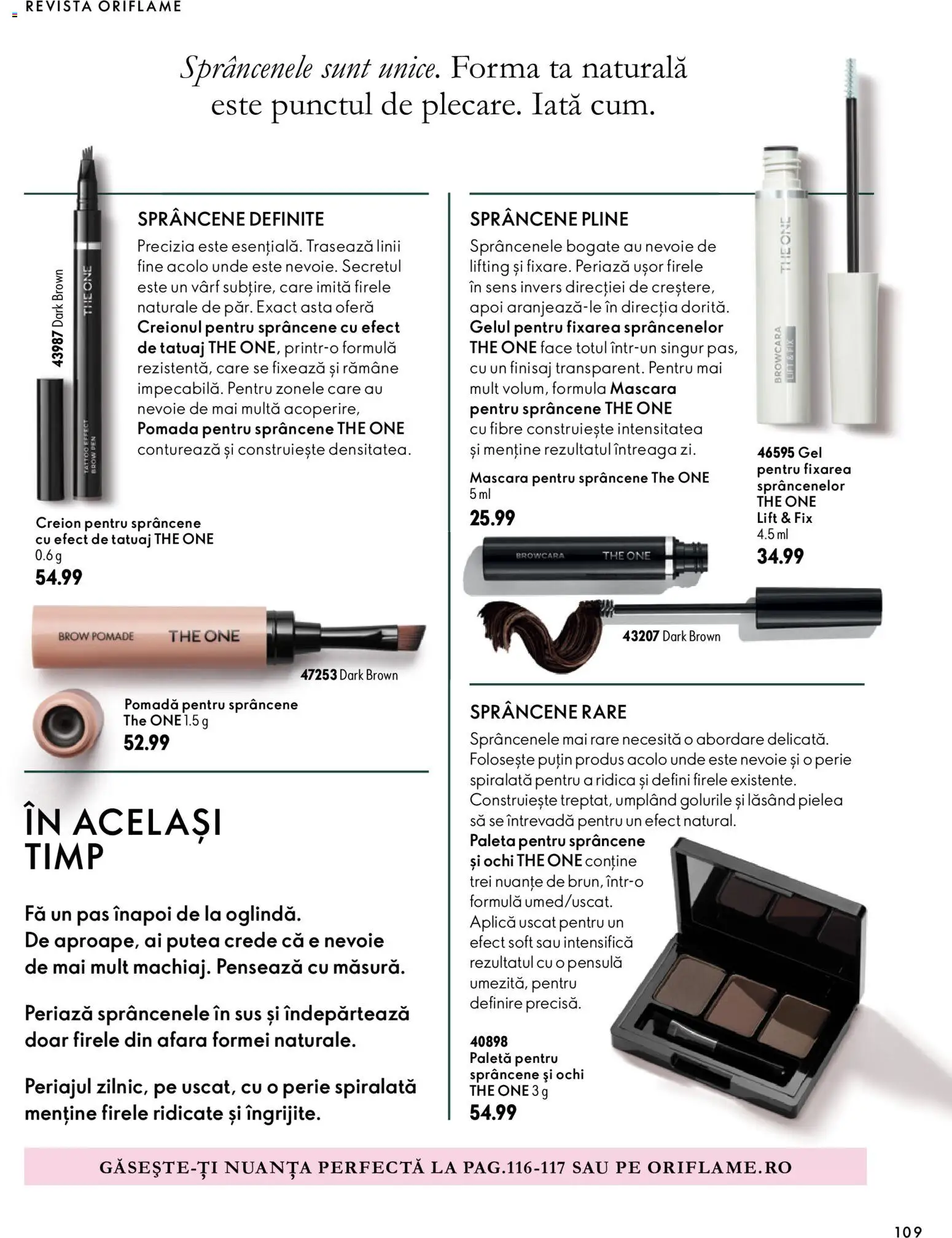 Noul catalog Oriflame – valabil de la 30.09.2026 | Pagină: 109 | Produse: Finisaj, Aplică, Perie, Mascara