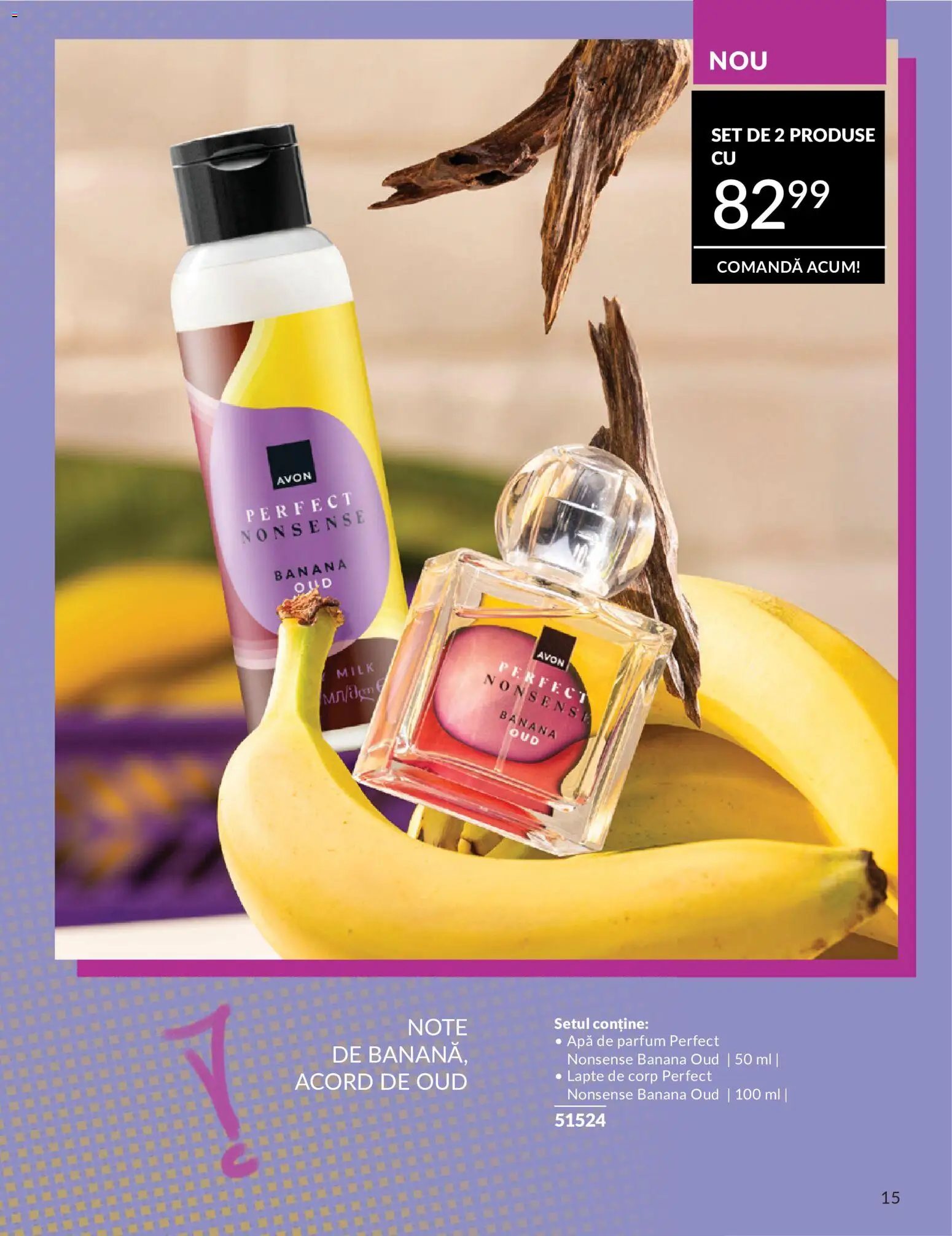 Noul catalog Avon – valabil de la 09.07.2026 | Pagină: 15 | Produse: Parfum, Lapte, Lapte de corp, Apă