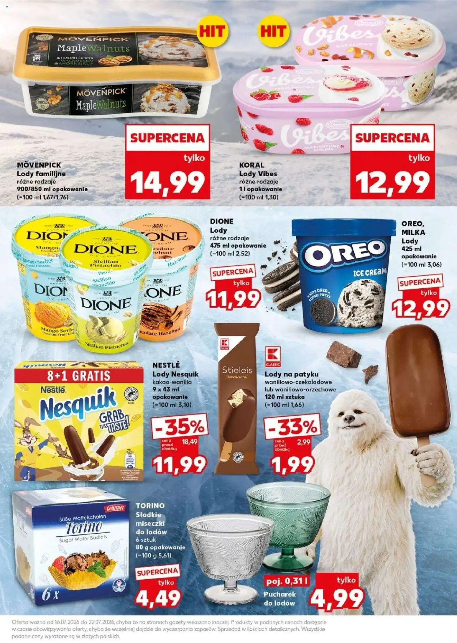 Kaufland gazetka - Mocny start od 20.07.2026 | Strona: 11 | Produkty: Oreo, Lody na patyku, Mascarpone, Lody mango