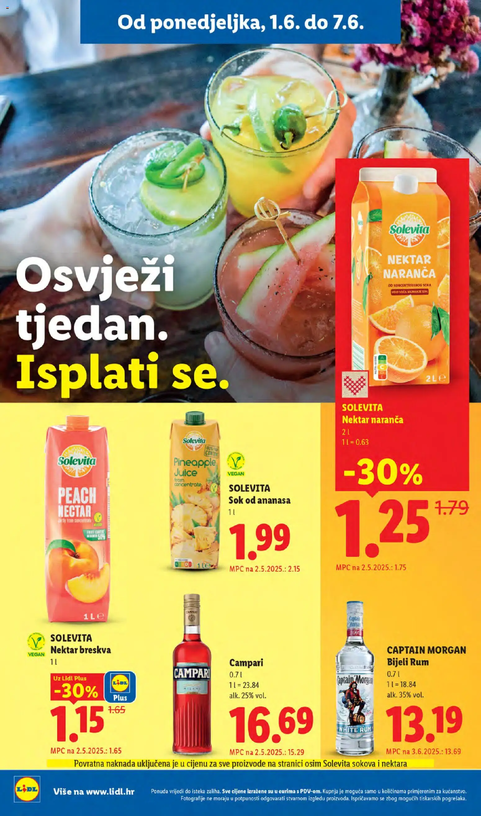 Lidl katalog | vrijedi od 01.06.2026 | Stranica: 18 | Proizvodi: Sok, Rum, Breskva